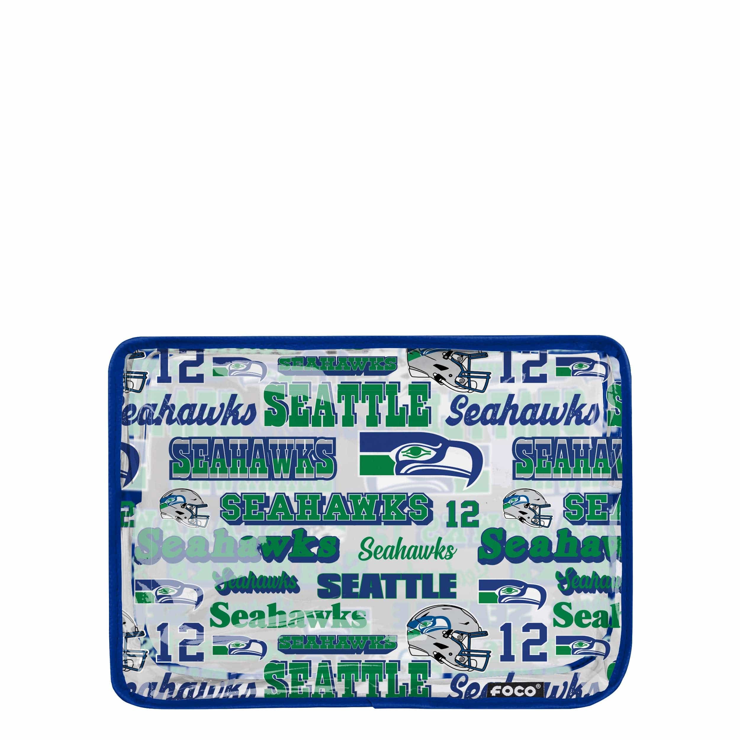 Seattle Seahawks NFL Repeat Retro Print Clear Cosmetic Bag - Image 3