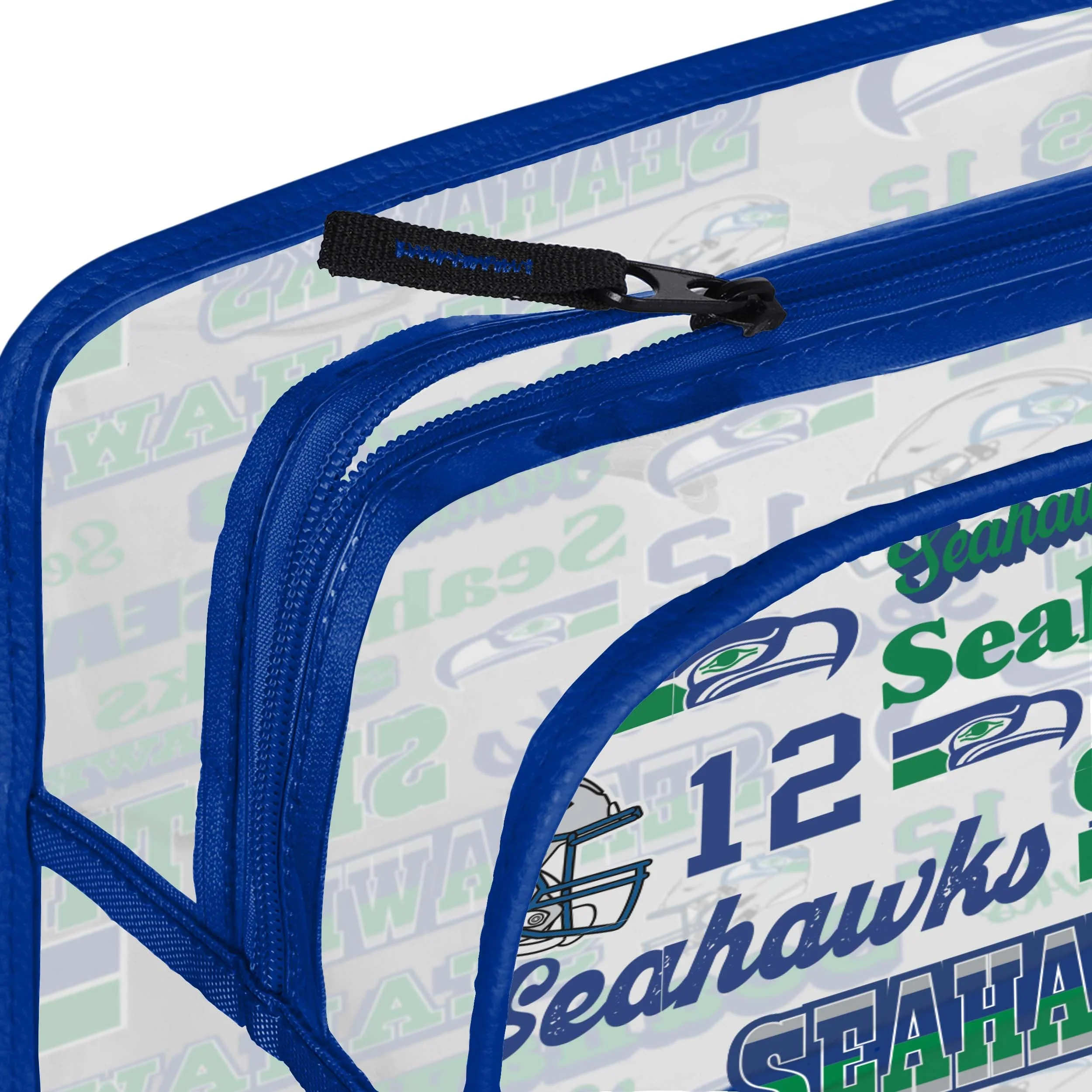 Seattle Seahawks NFL Repeat Retro Print Clear Cosmetic Bag - Image 4