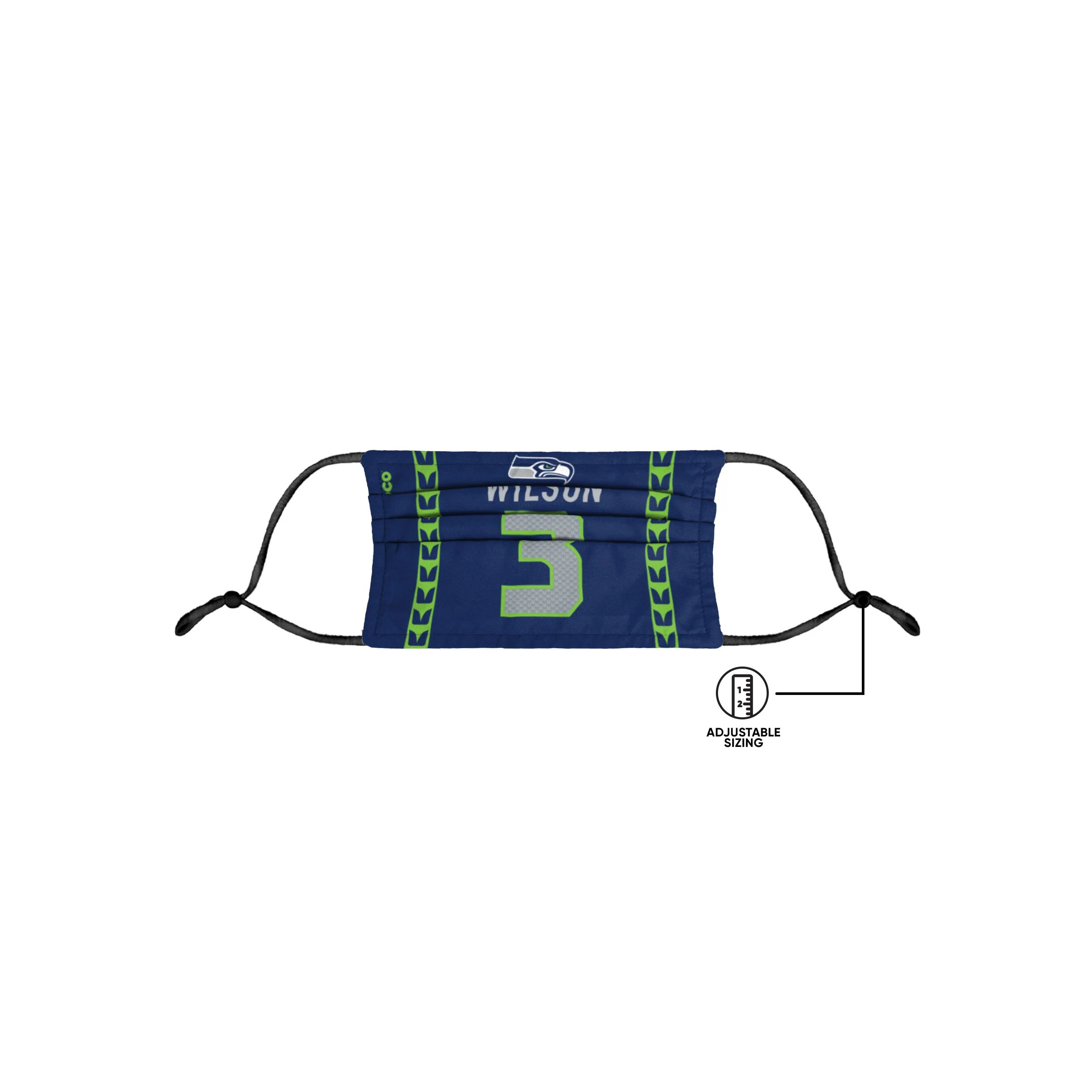 Seattle Seahawks NFL Russell Wilson Adjustable Face Cover - Image 5