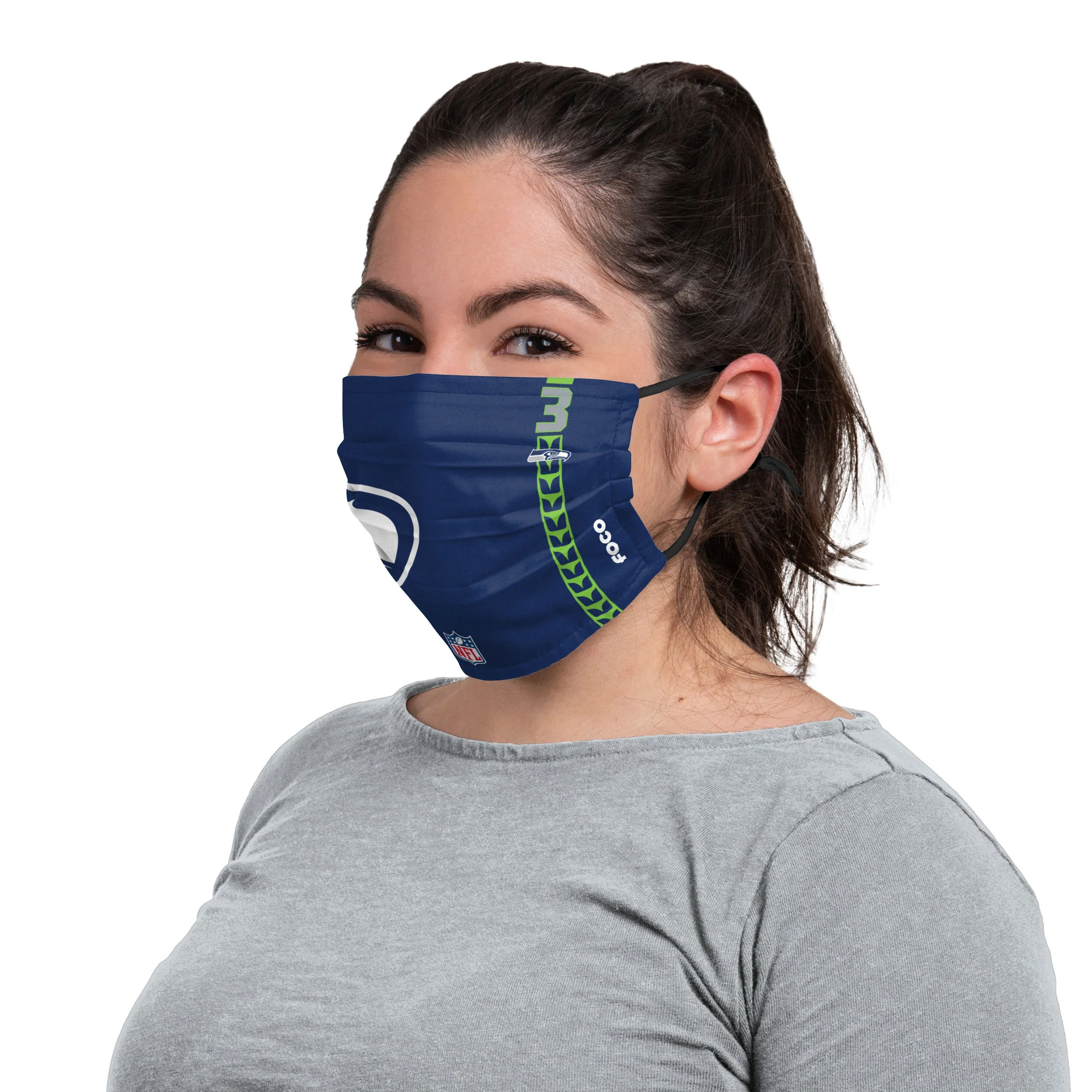 Seattle Seahawks NFL Russell Wilson On-Field Sideline Logo Face Cover - Image 3