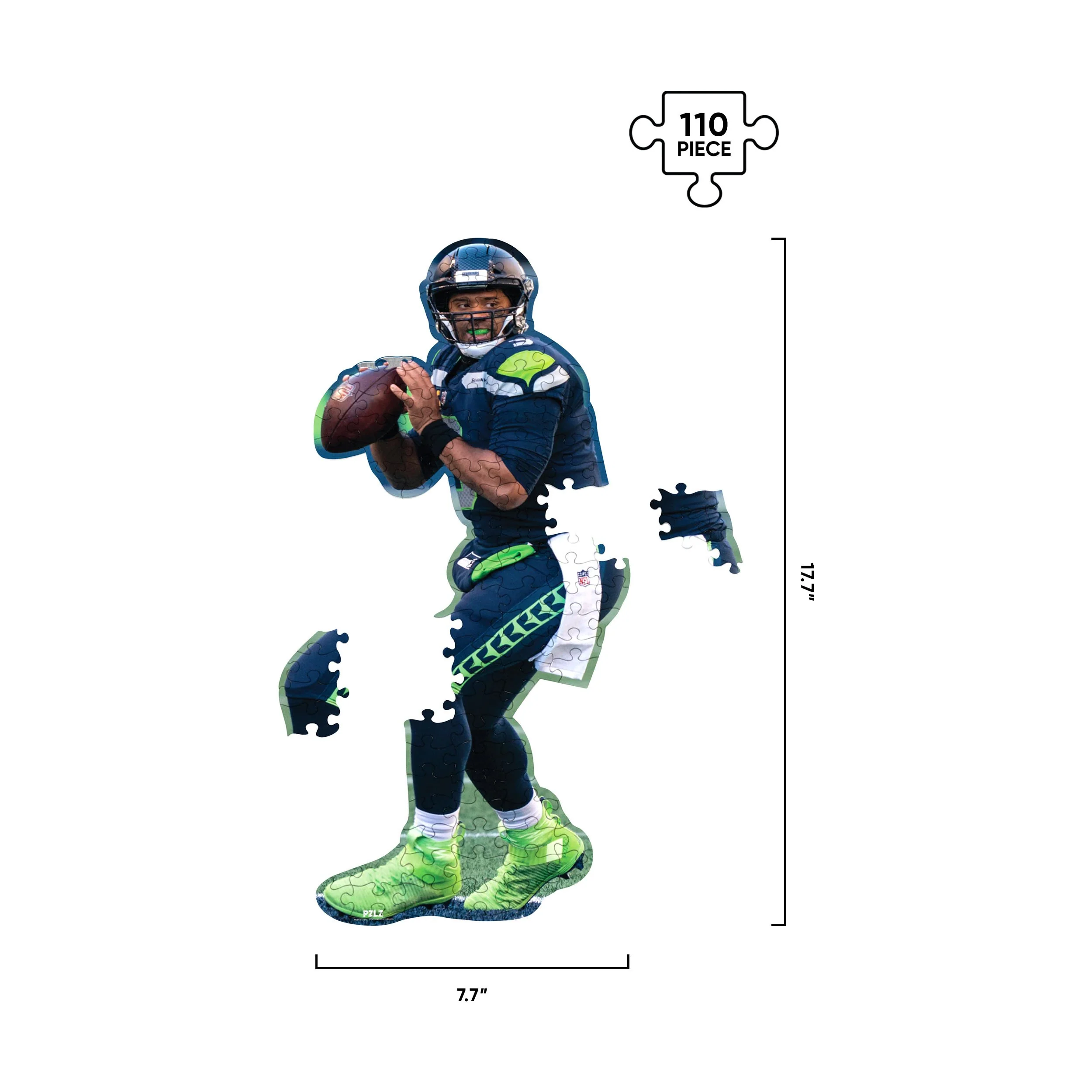 Seattle Seahawks NFL Russell Wilson Wood Jigsaw Puzzle PZLZ - Image 3