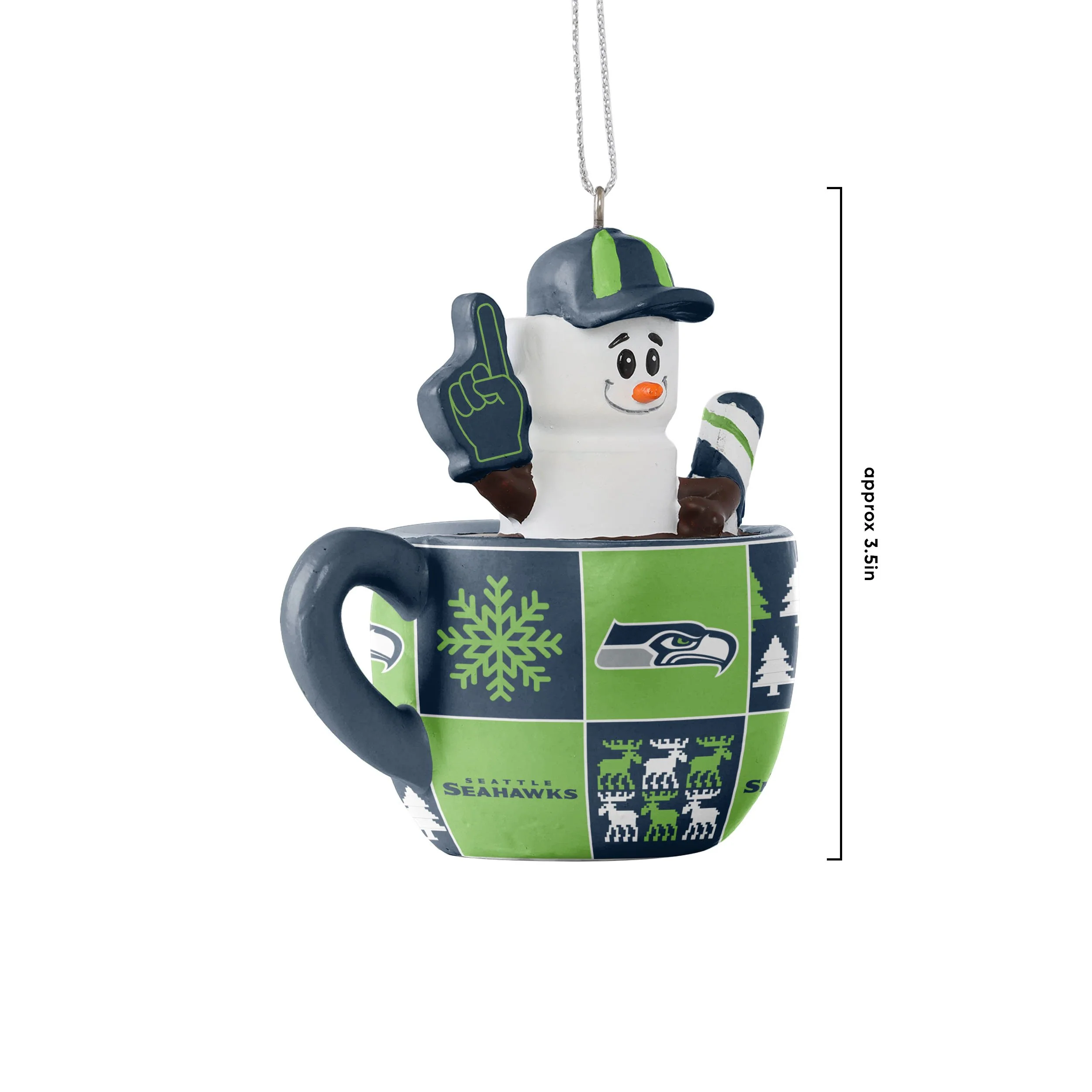 Seattle Seahawks NFL Smores Mug Ornament - Image 3