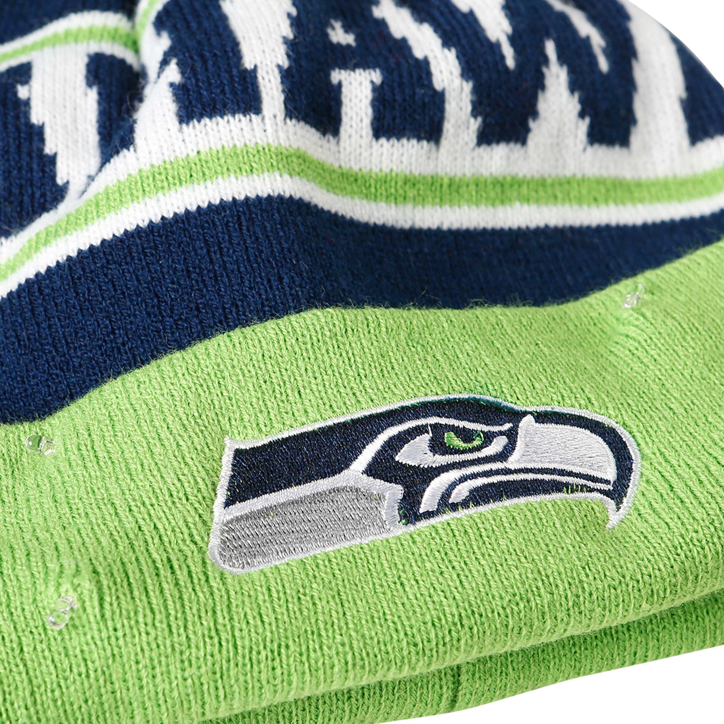 Seattle Seahawks NFL Snow Stealer Light Up Beanie - Image 3