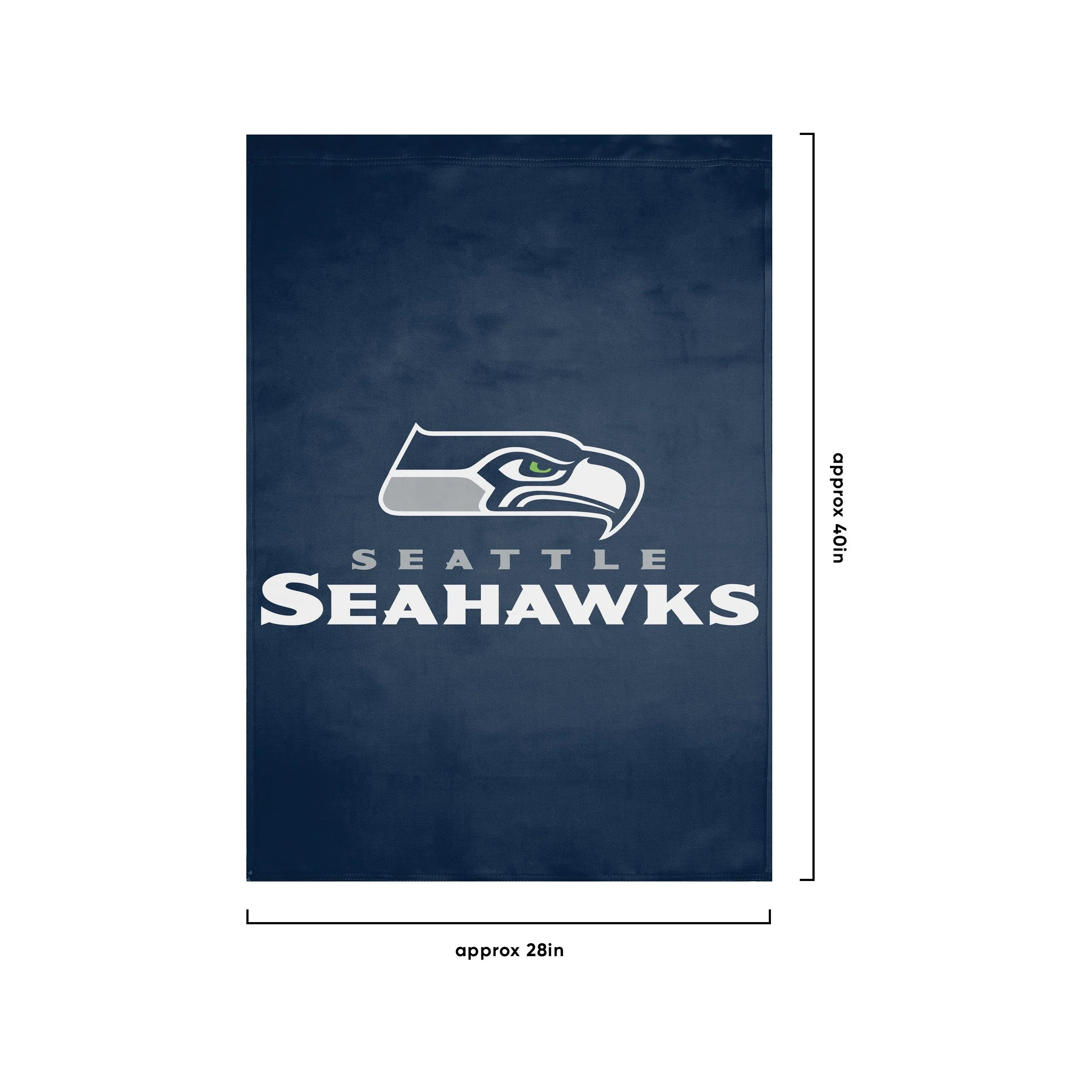 Seattle Seahawks NFL Solid Vertical Flag - Image 3