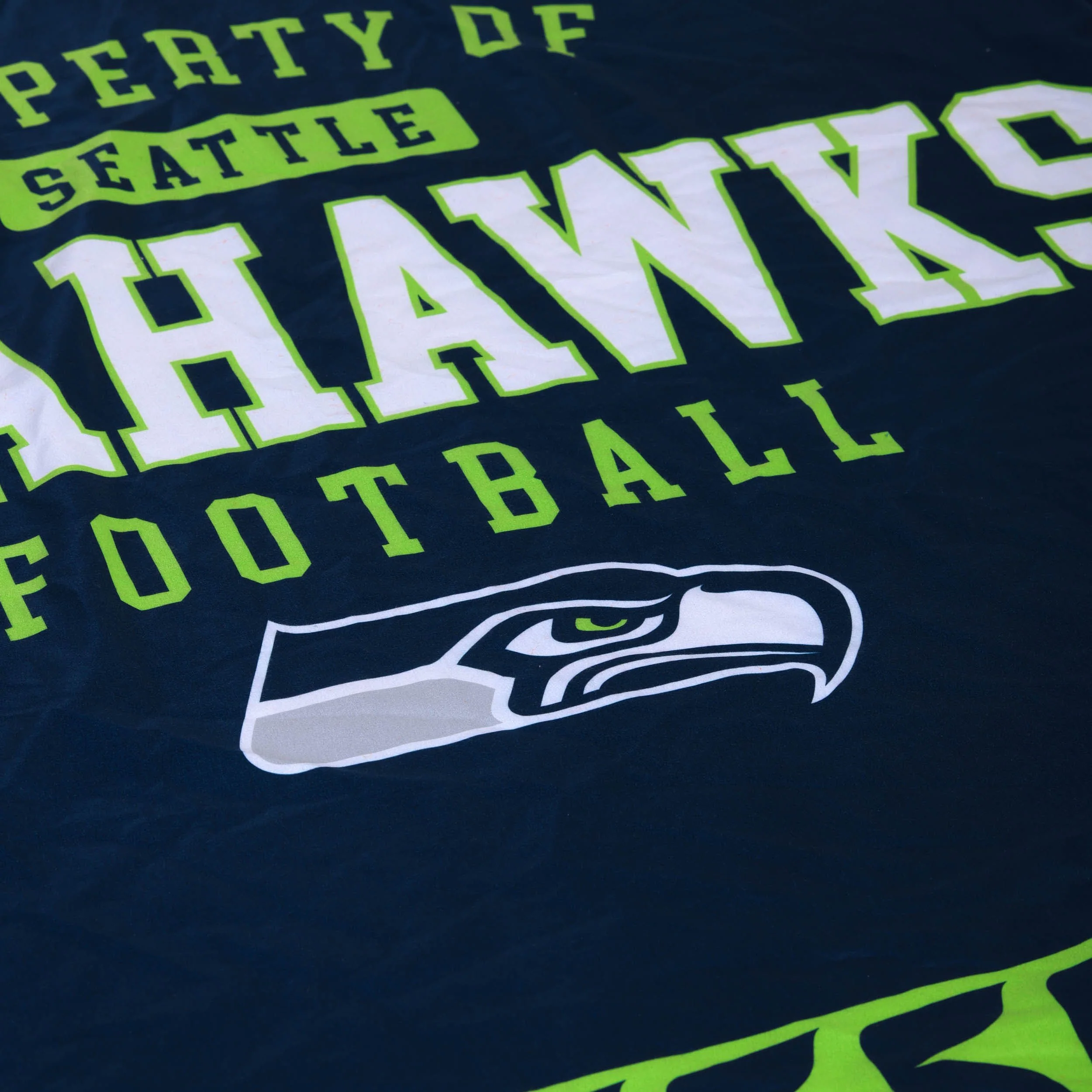 Seattle Seahawks NFL Team Property Sherpa Plush Throw Blanket - Image 5
