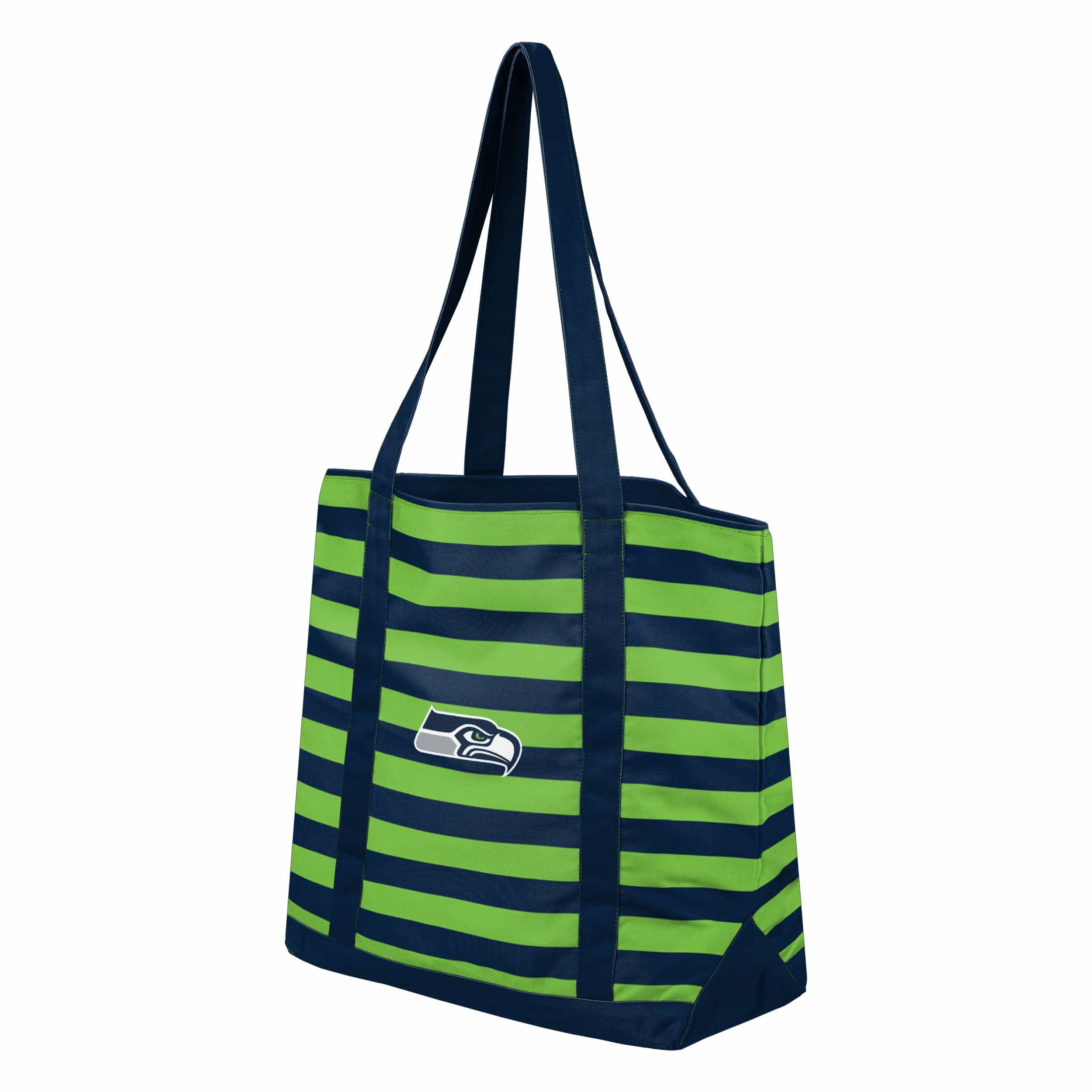Seattle Seahawks NFL Team Stripe Canvas Tote Bag - Image 2