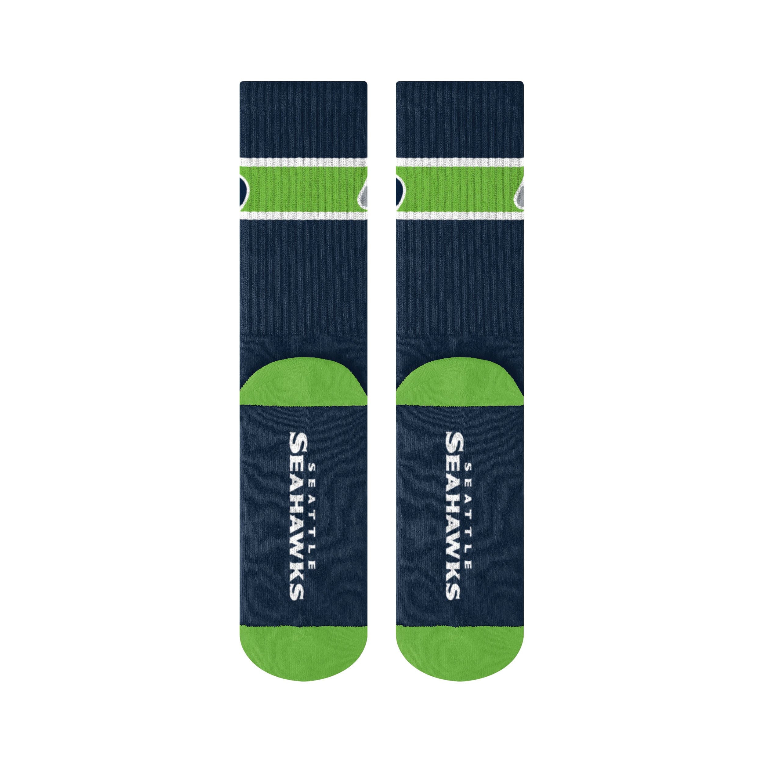 Seattle Seahawks NFL Team Stripe Crew Socks - Image 5