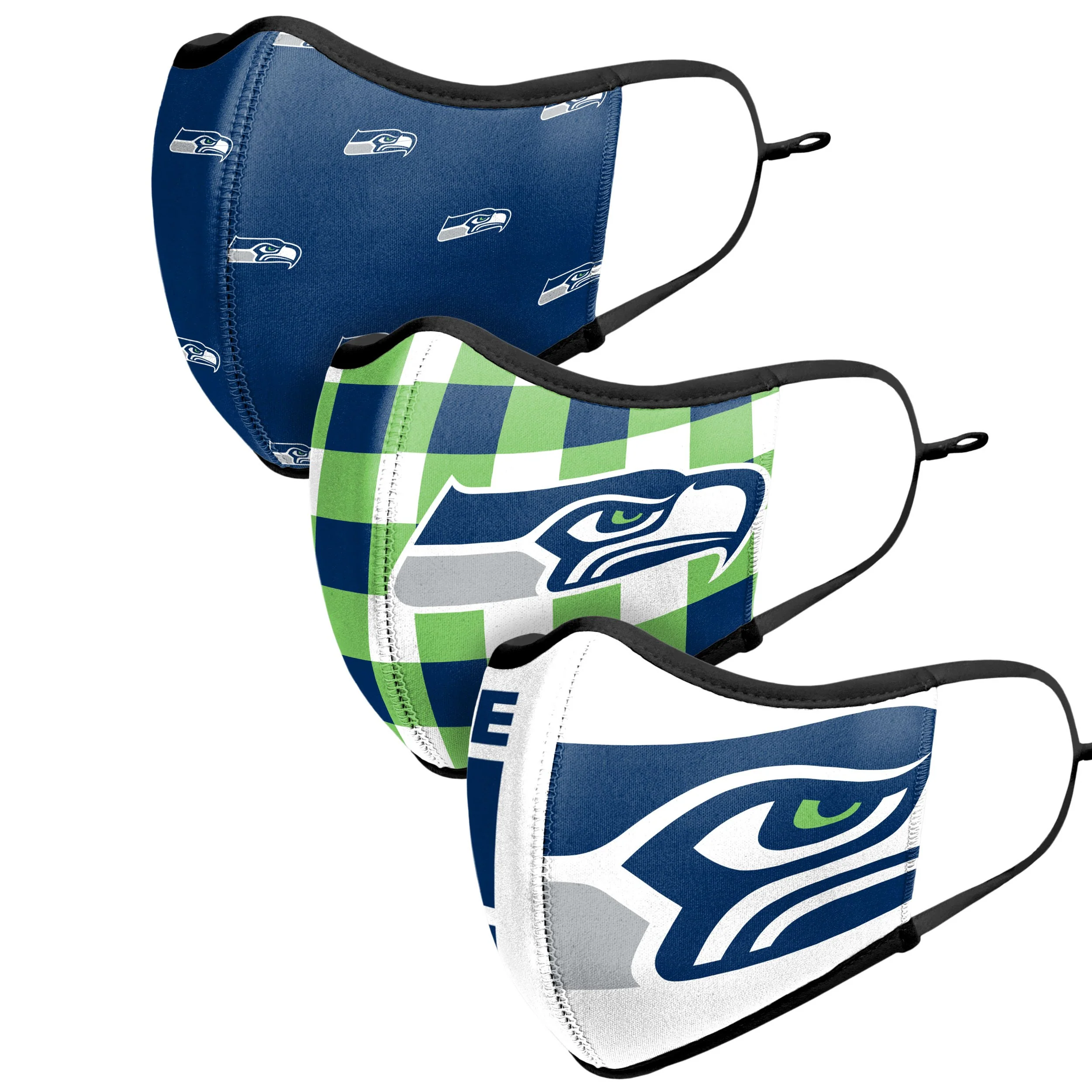 Seattle Seahawks NFL Thematic Sport 3 Pack Face Cover - Image 4
