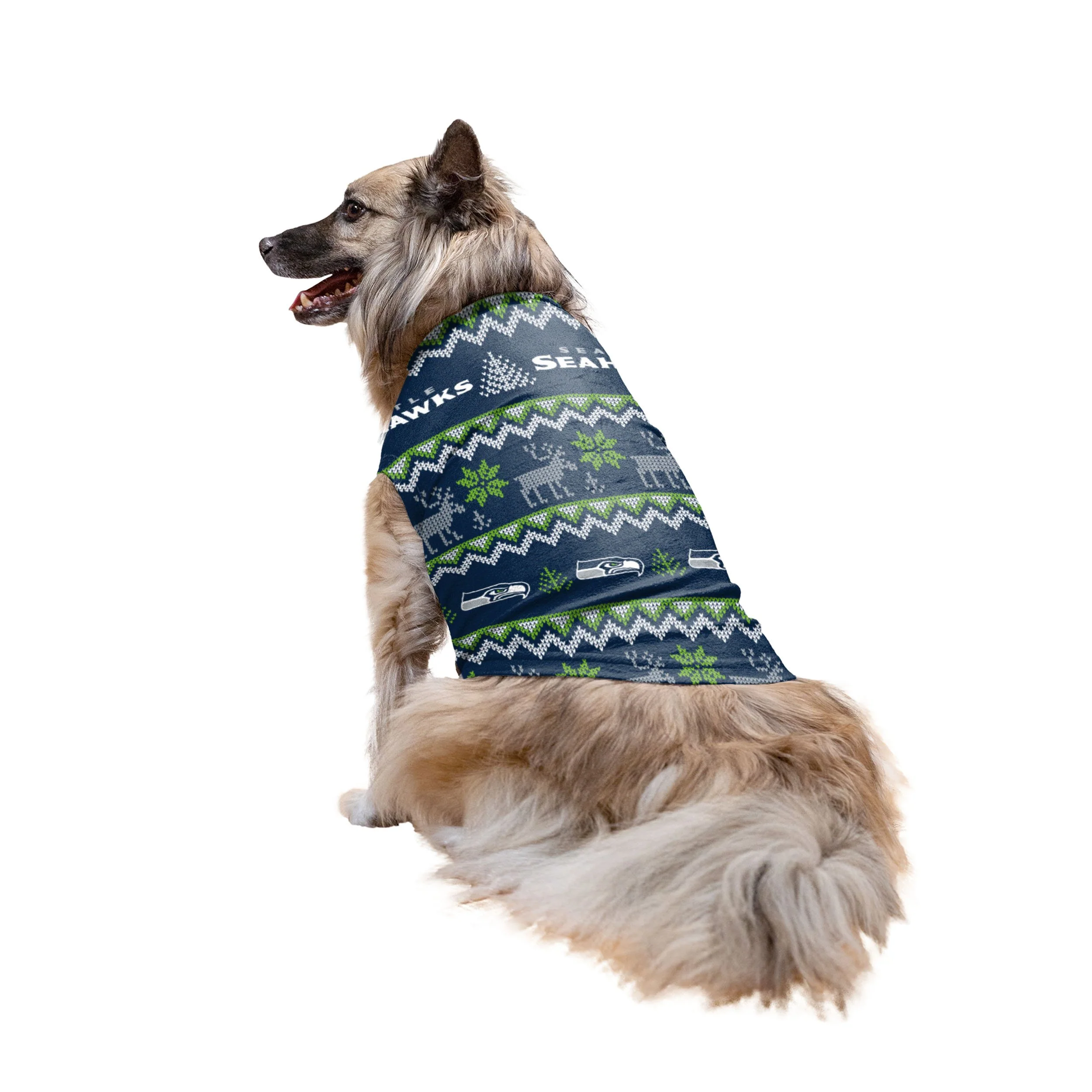 Seattle Seahawks NFL Ugly Pattern Family Holiday Pajamas - Image 7