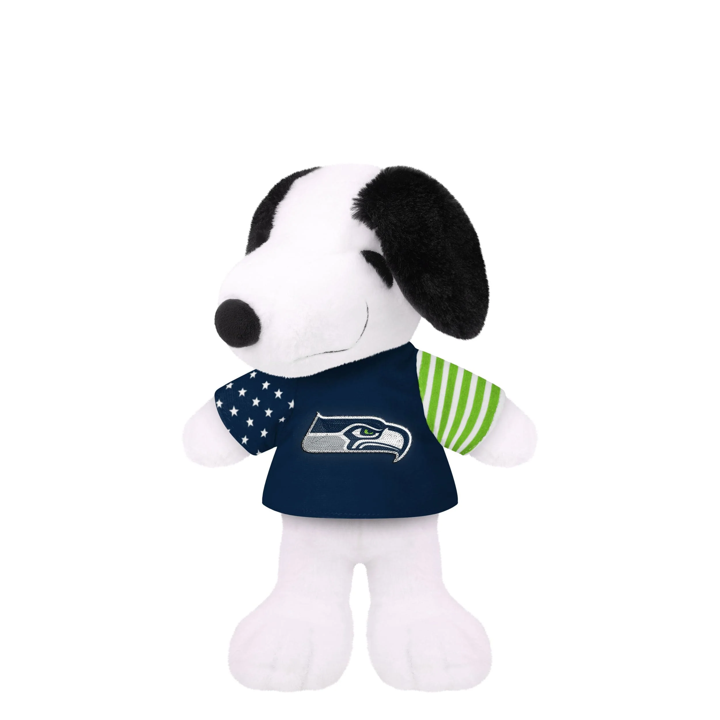 Seattle Seahawks NFL USA Flag Snoopy Peanuts Team Jersey Plush