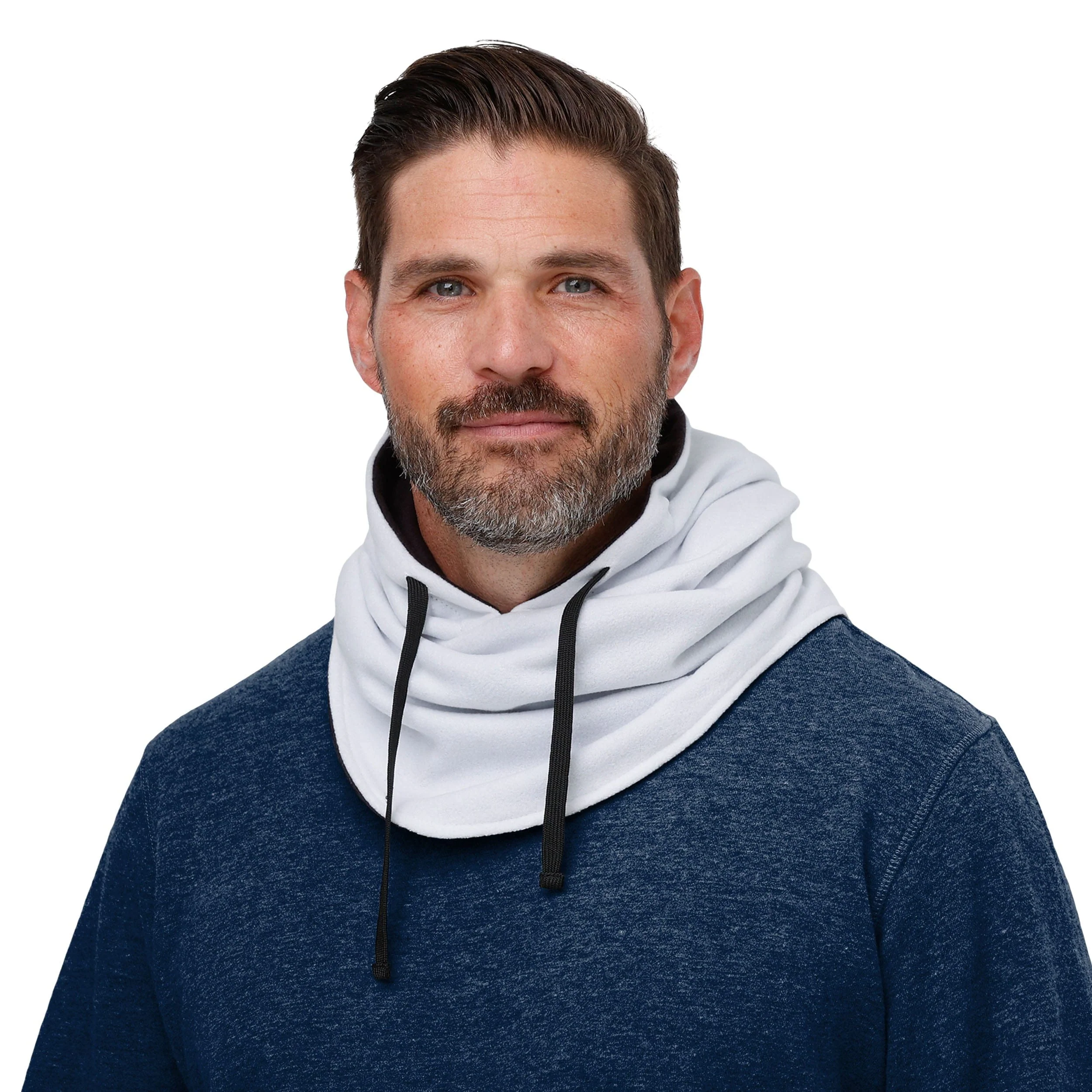 Seattle Seahawks NFL White Drawstring Hooded Gaiter - Image 4