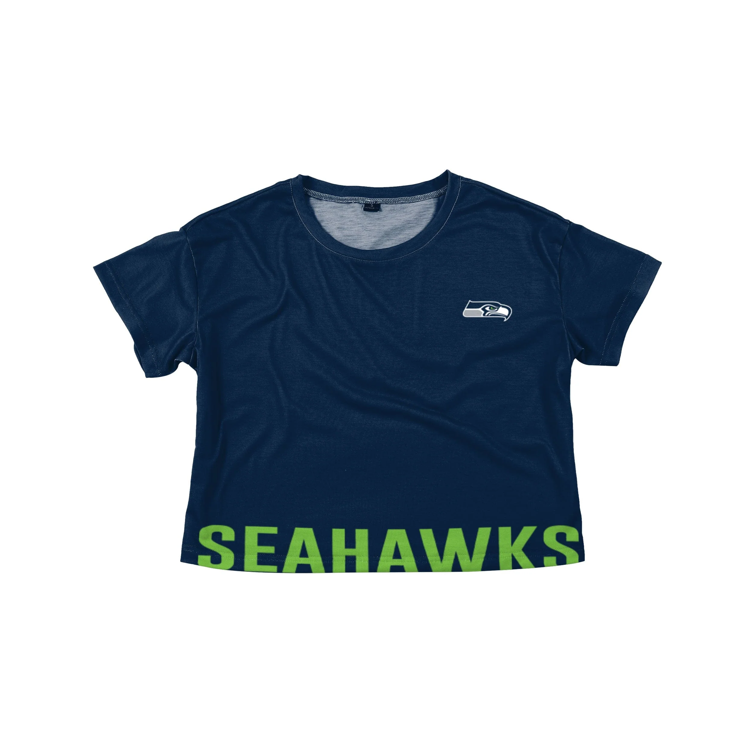 Seattle Seahawks NFL Womens Bottom Line Crop Top - Image 3
