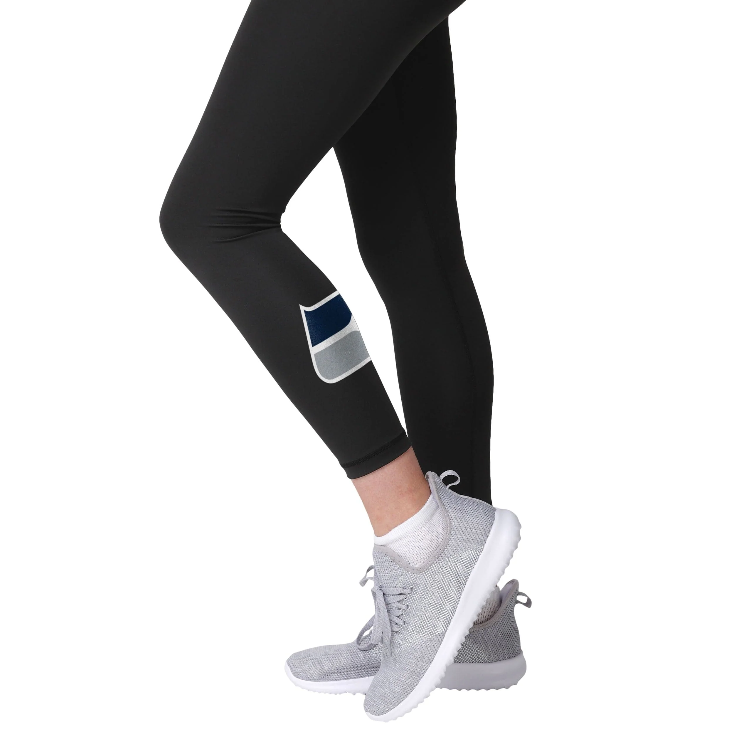 Seattle Seahawks NFL Womens Calf Logo Black Leggings - Image 4