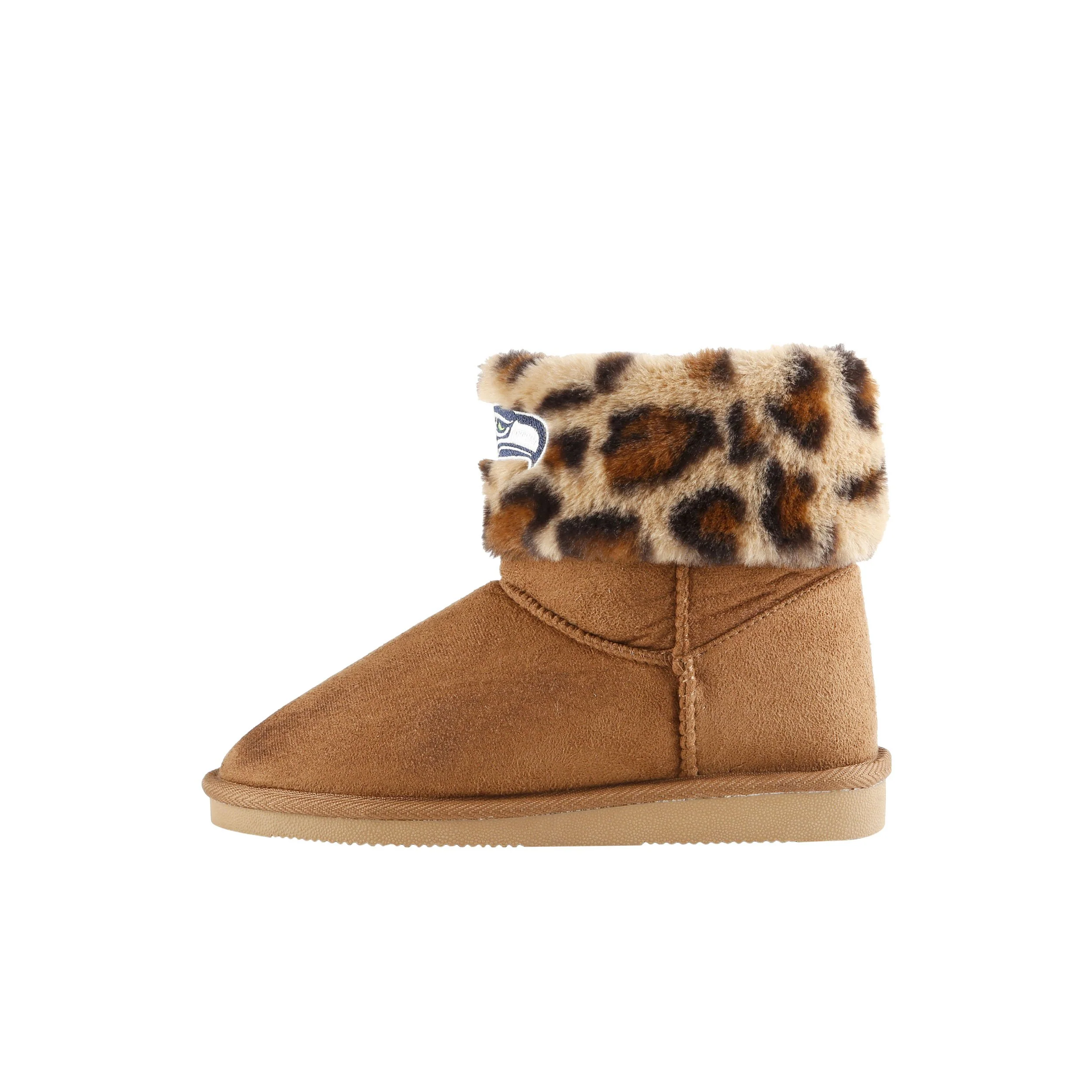 Seattle Seahawks NFL Womens Cheetah Fur Boots - Image 3