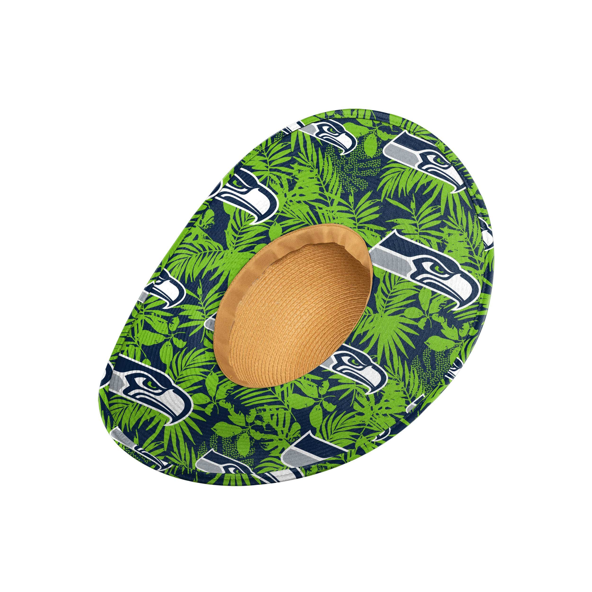 Seattle Seahawks NFL Womens Floral Straw Hat - Image 2