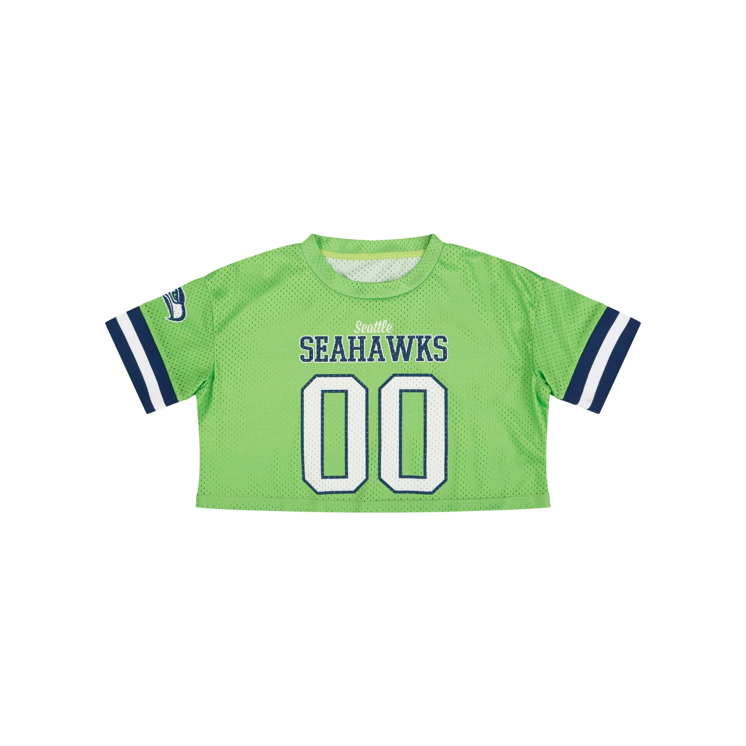 Seattle Seahawks NFL Womens Gameday Mesh Crop Top - Image 3