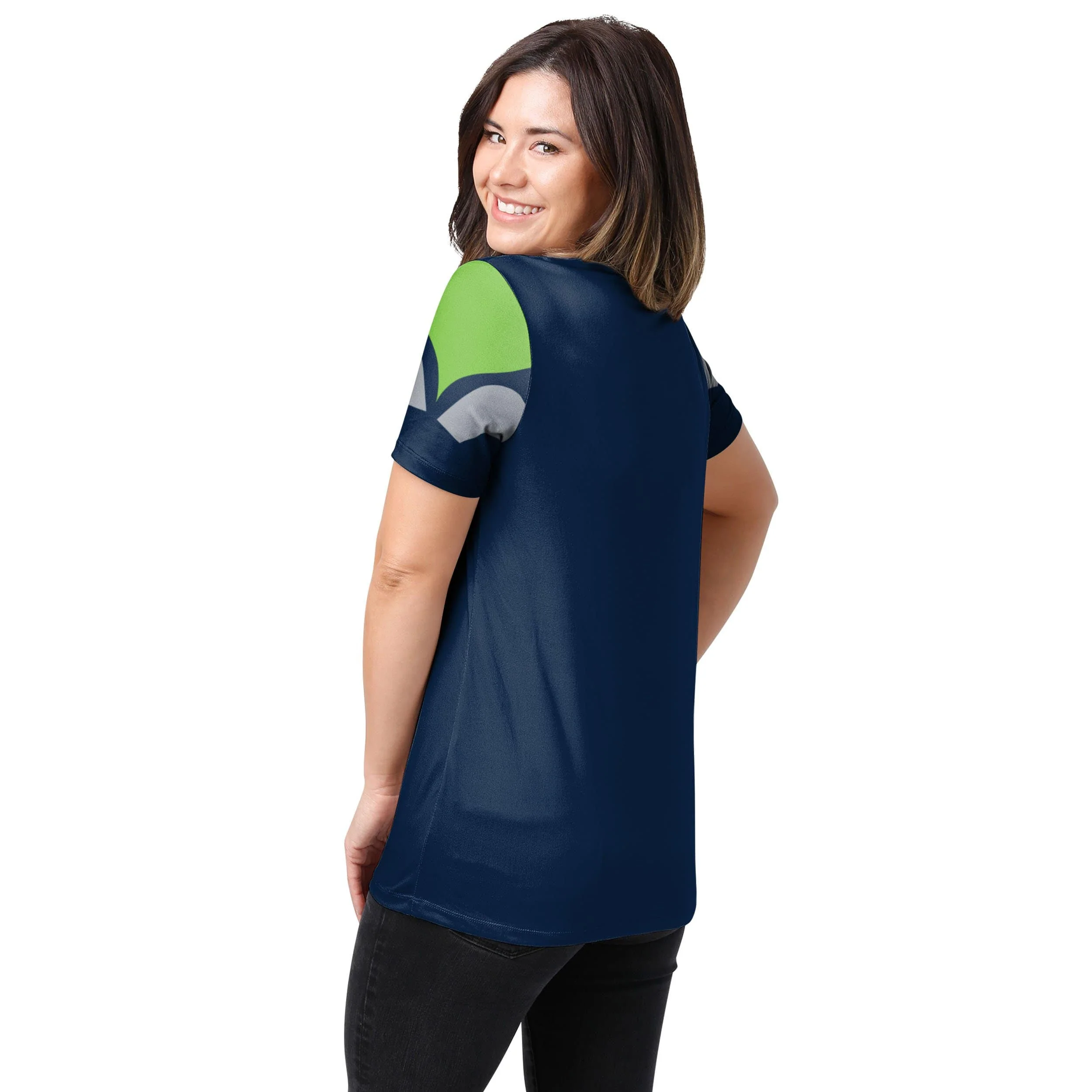 Seattle Seahawks NFL Womens Gameday Ready Lounge Shirt - Image 2