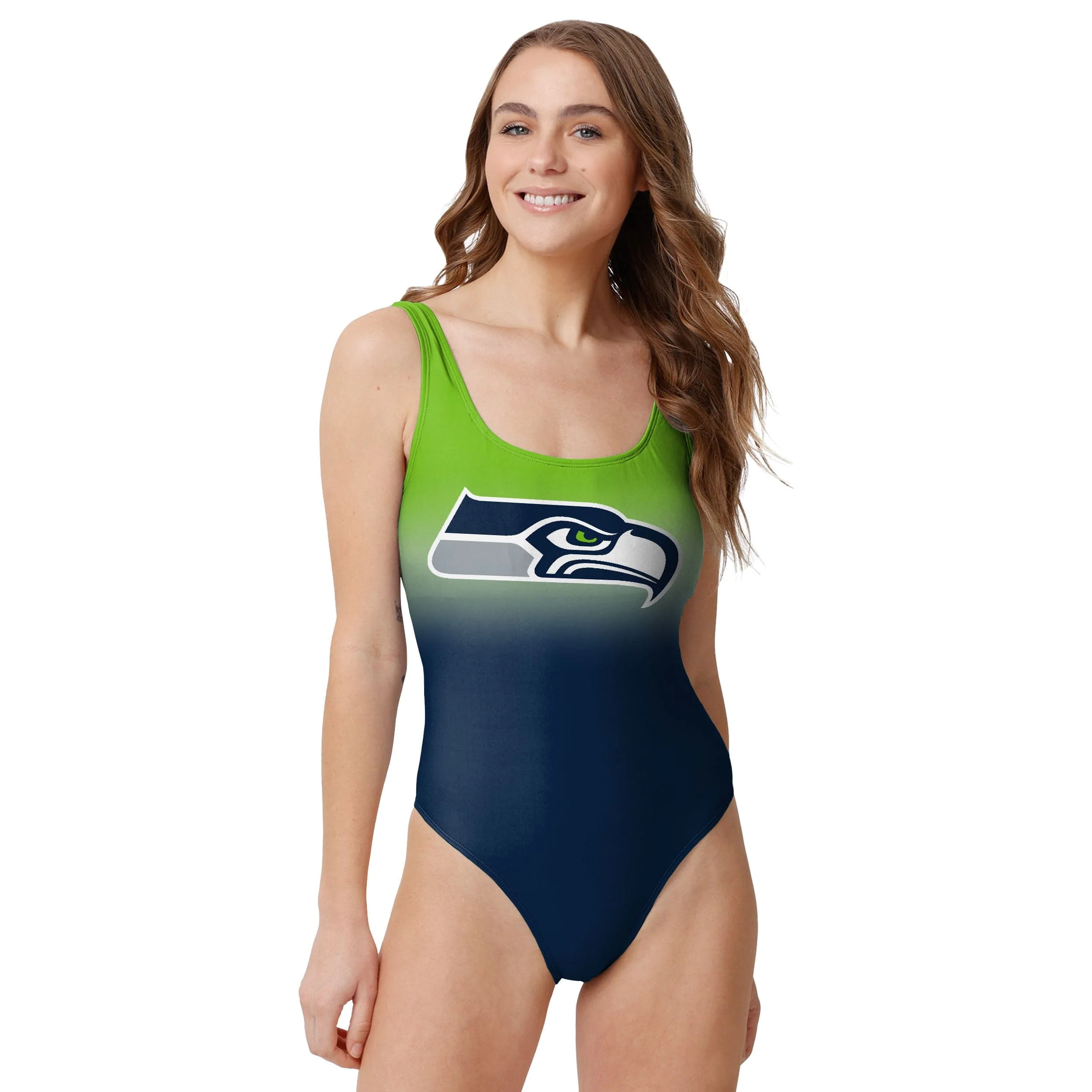 Seattle Seahawks NFL Womens Gametime Gradient One Piece Bathing Suit