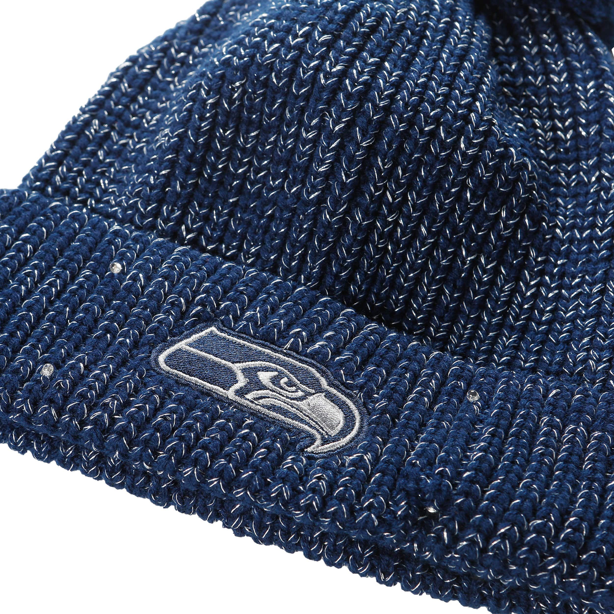 Seattle Seahawks NFL Womens Glitter Knit Cold Weather Set - Image 3