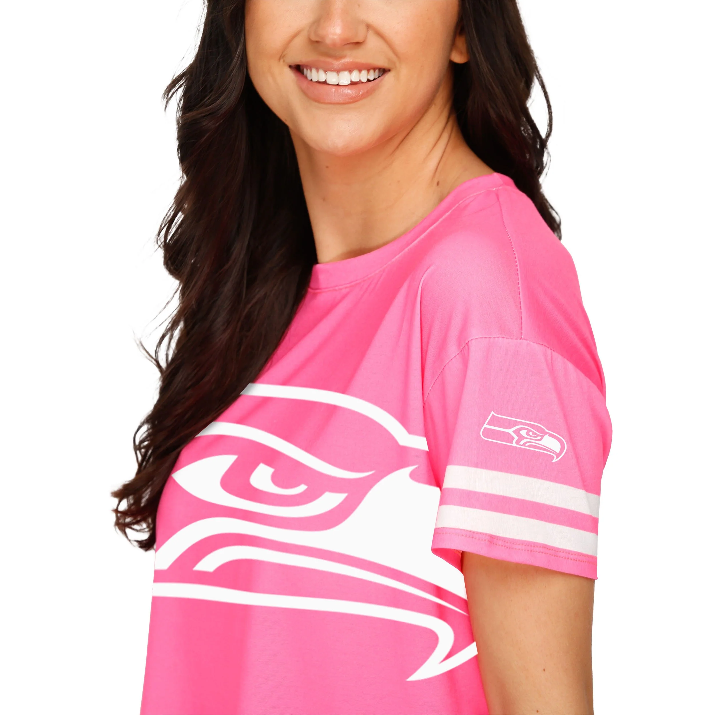 Seattle Seahawks NFL Womens Highlights Crop Top - Image 2