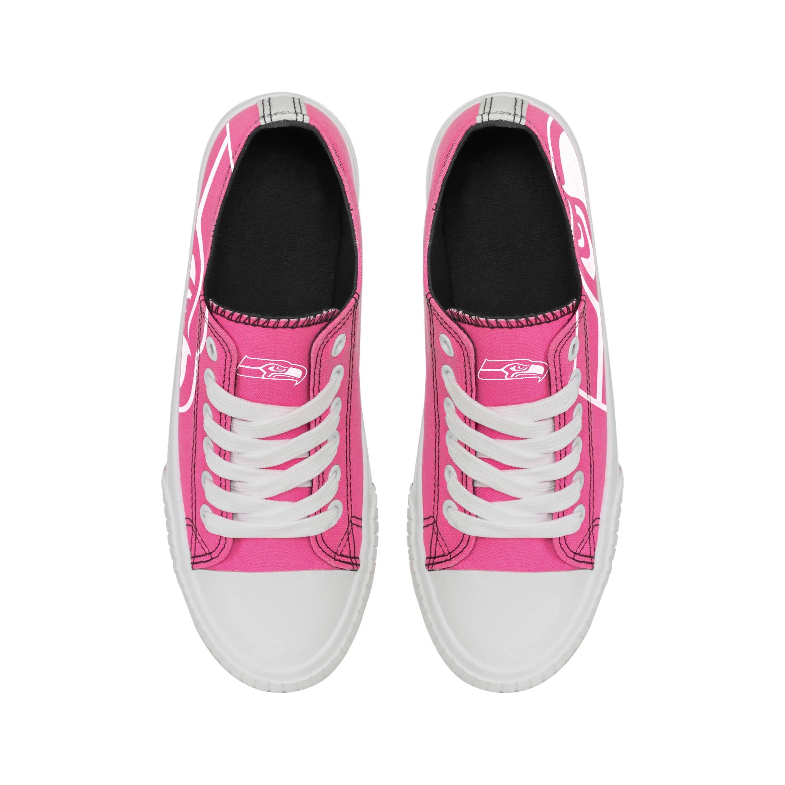 Seattle Seahawks NFL Womens Highlights Low Top Canvas Shoe - Image 4
