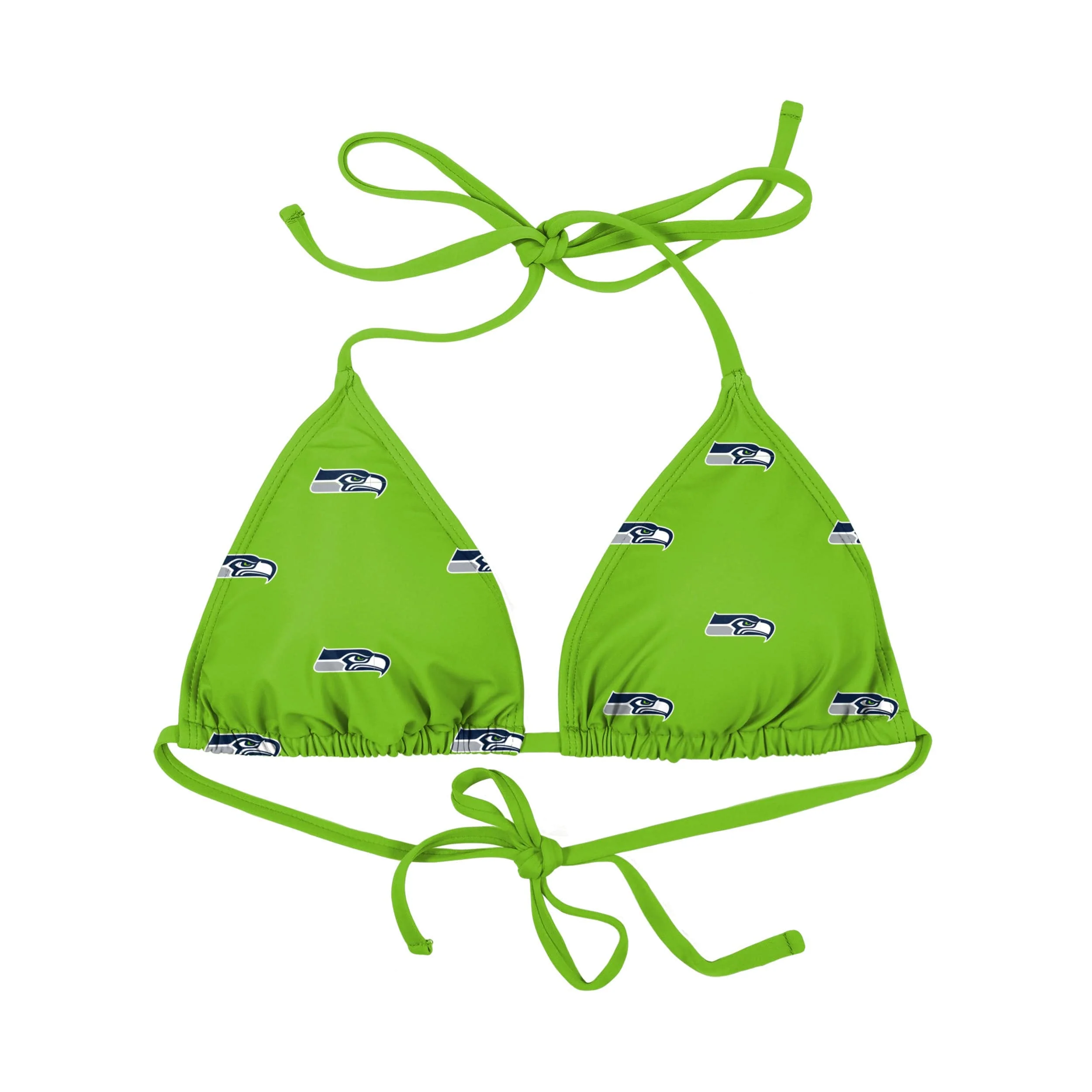Seattle Seahawks NFL Womens Mini Print Bikini Top - Image 2
