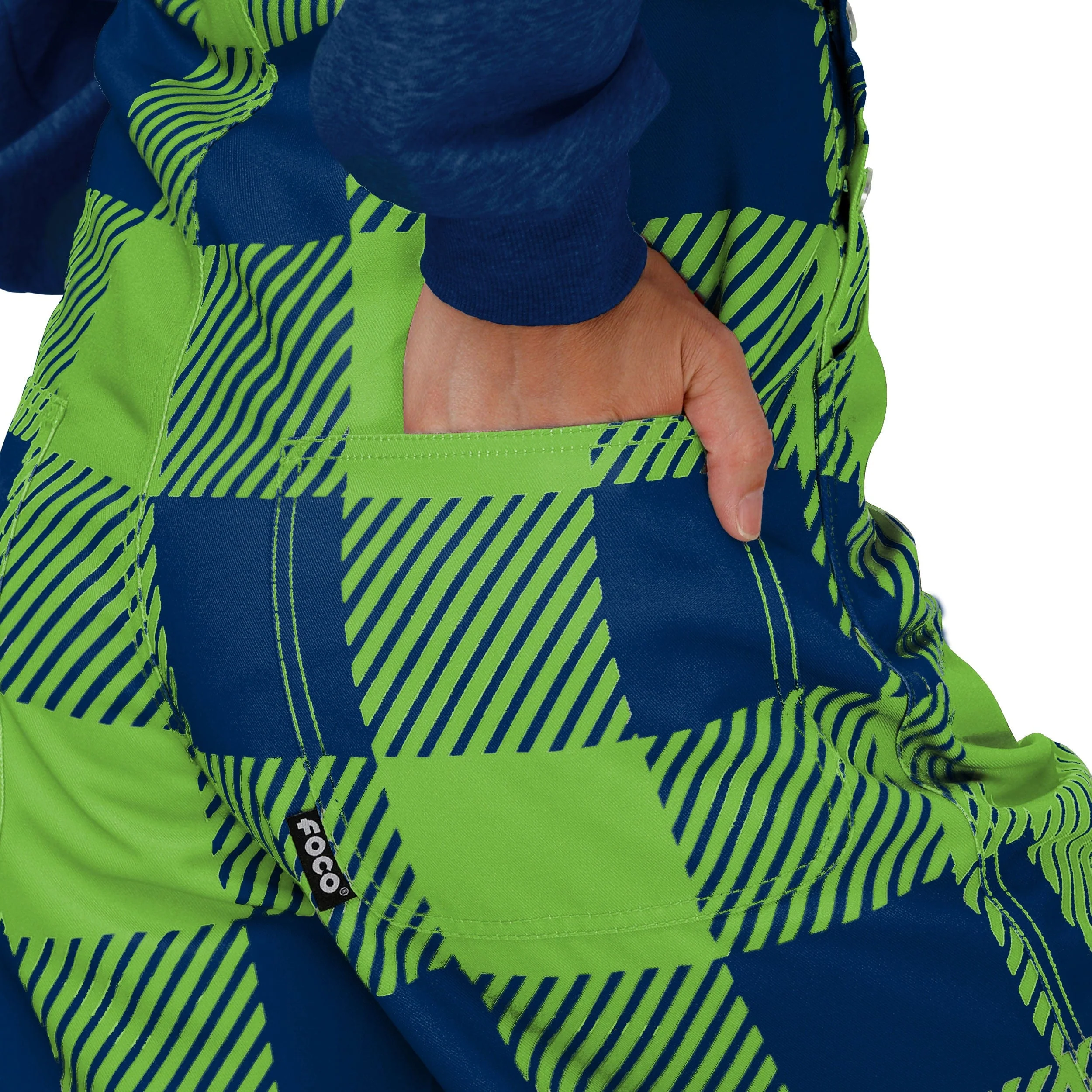Seattle Seahawks NFL Womens Plaid Bib Overalls - Image 6