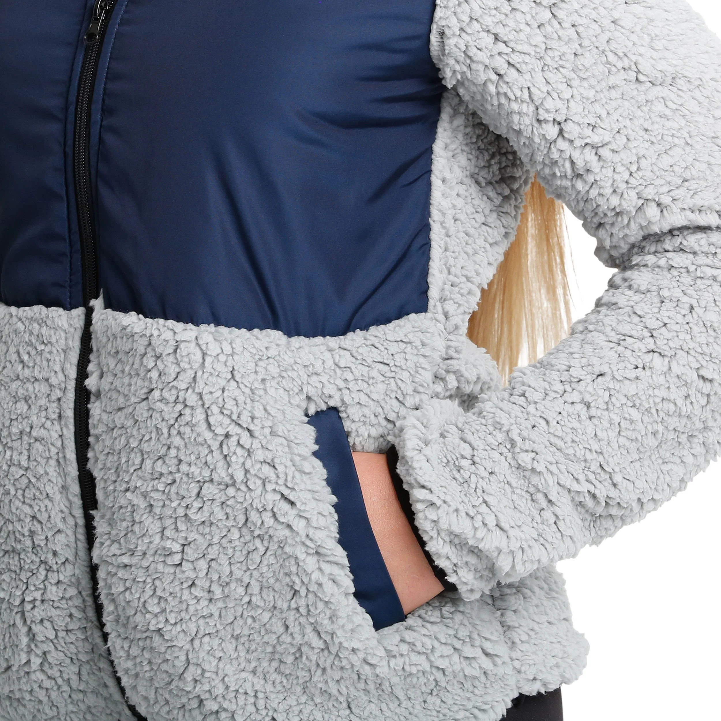 Seattle Seahawks NFL Womens Sherpa Soft Zip Up Jacket - Image 4