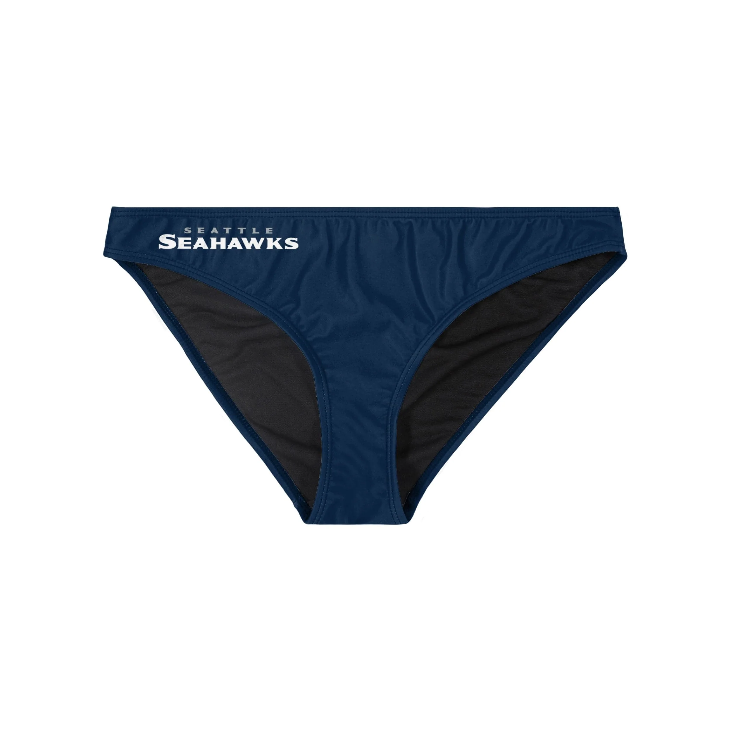 Seattle Seahawks NFL Womens Solid Wordmark Bikini Bottom - Image 2