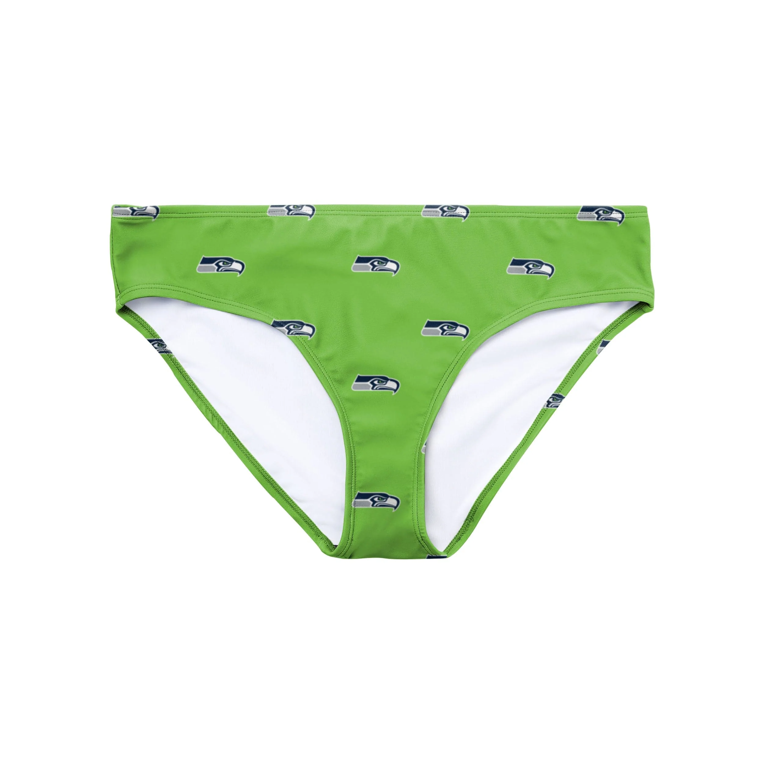 Seattle Seahawks NFL Womens Summertime Mini Print Bikini Bottom - Image 2