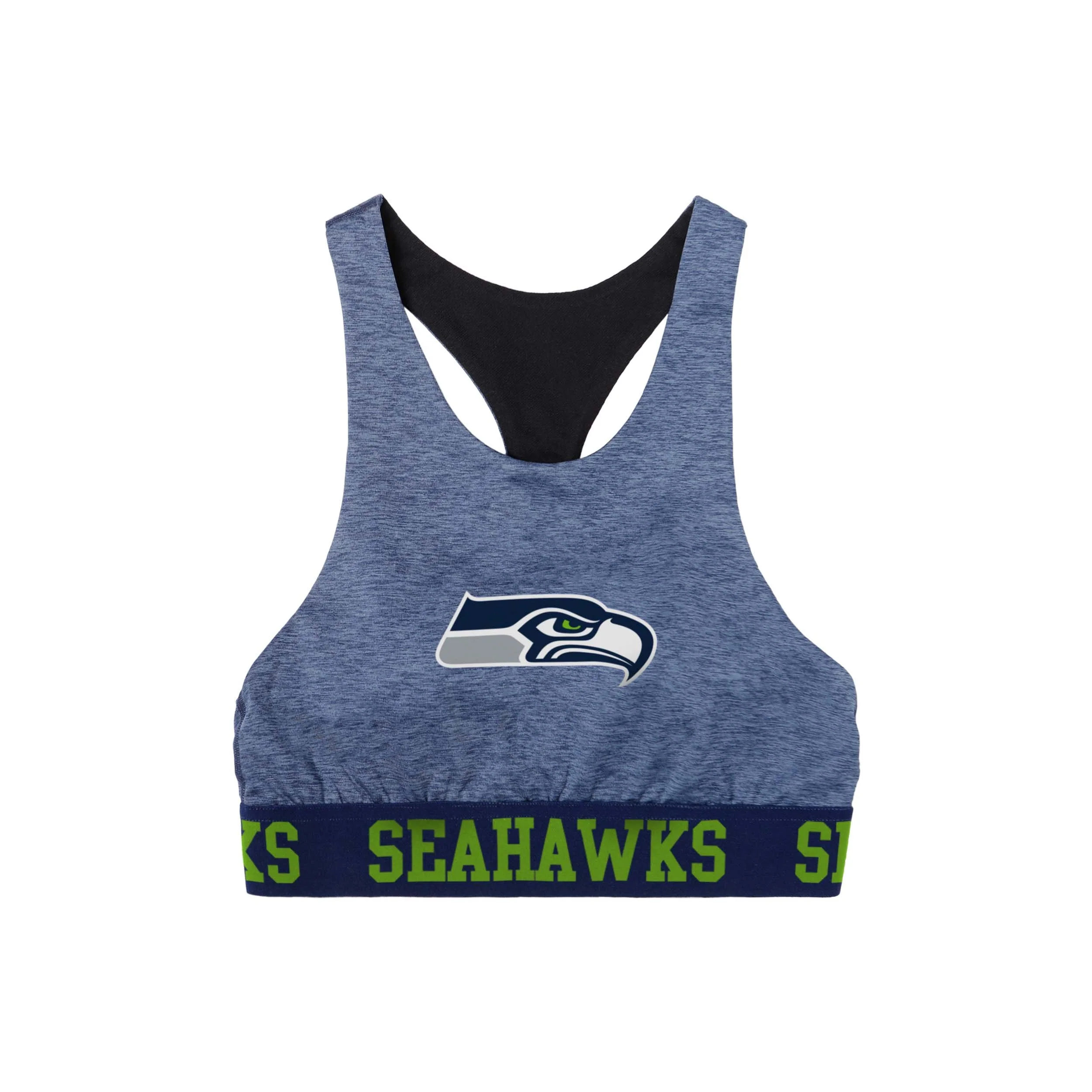 Seattle Seahawks NFL Womens Team Color Static Sports Bra - Image 2