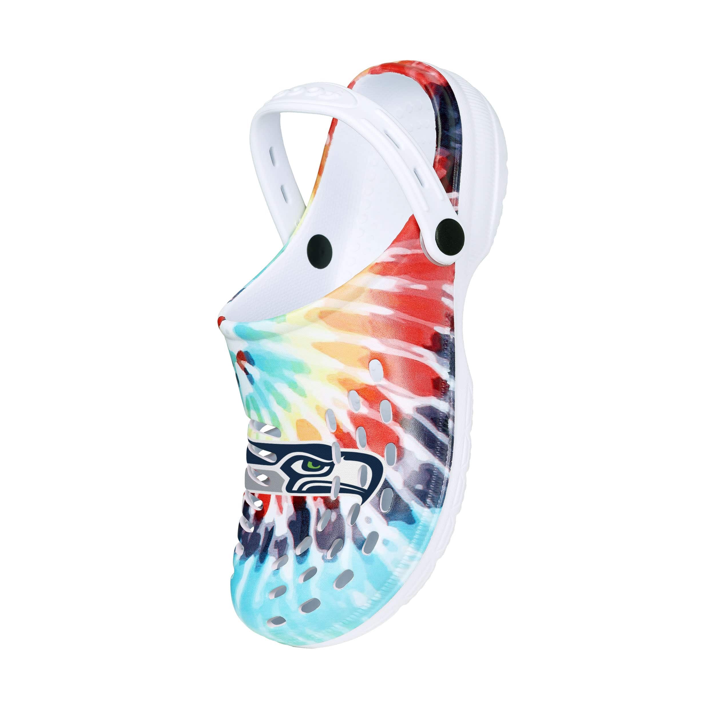 Seattle Seahawks NFL Womens Tie-Dye Clog With Strap - Image 3