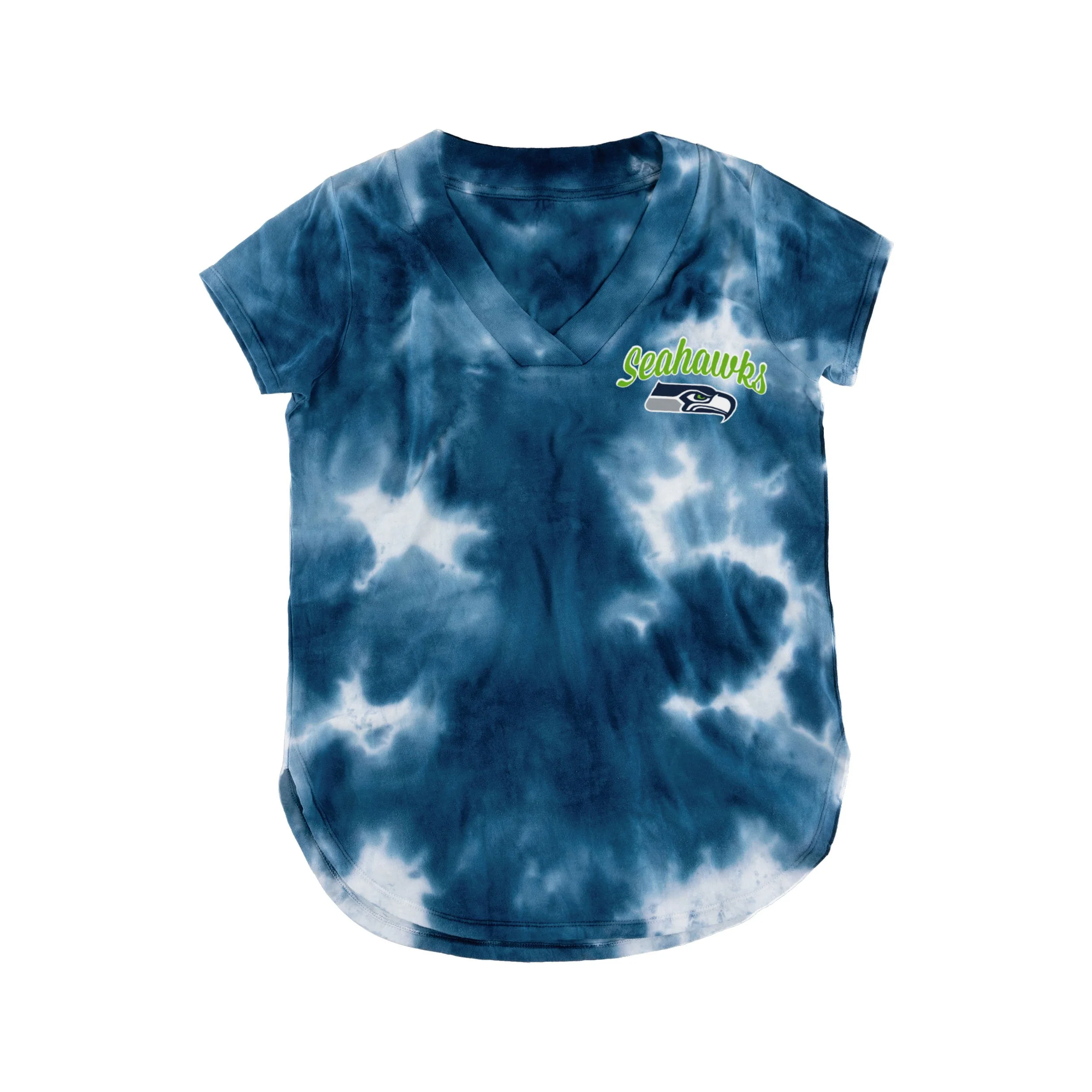 Seattle Seahawks NFL Womens Tie-Dye Rush Oversized T-Shirt - Image 3