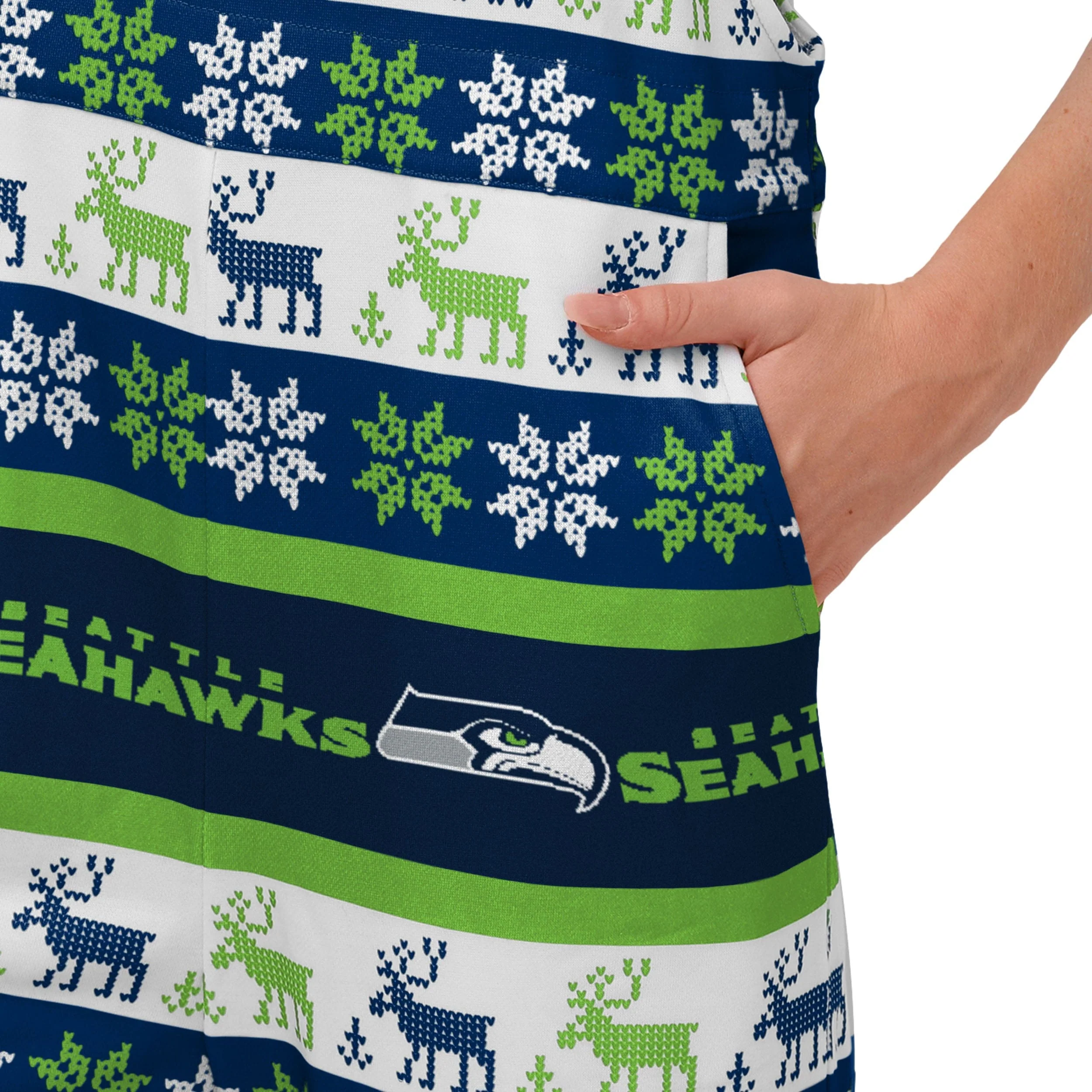 Seattle Seahawks NFL Womens Ugly Home Gating Bib Overalls - Image 5