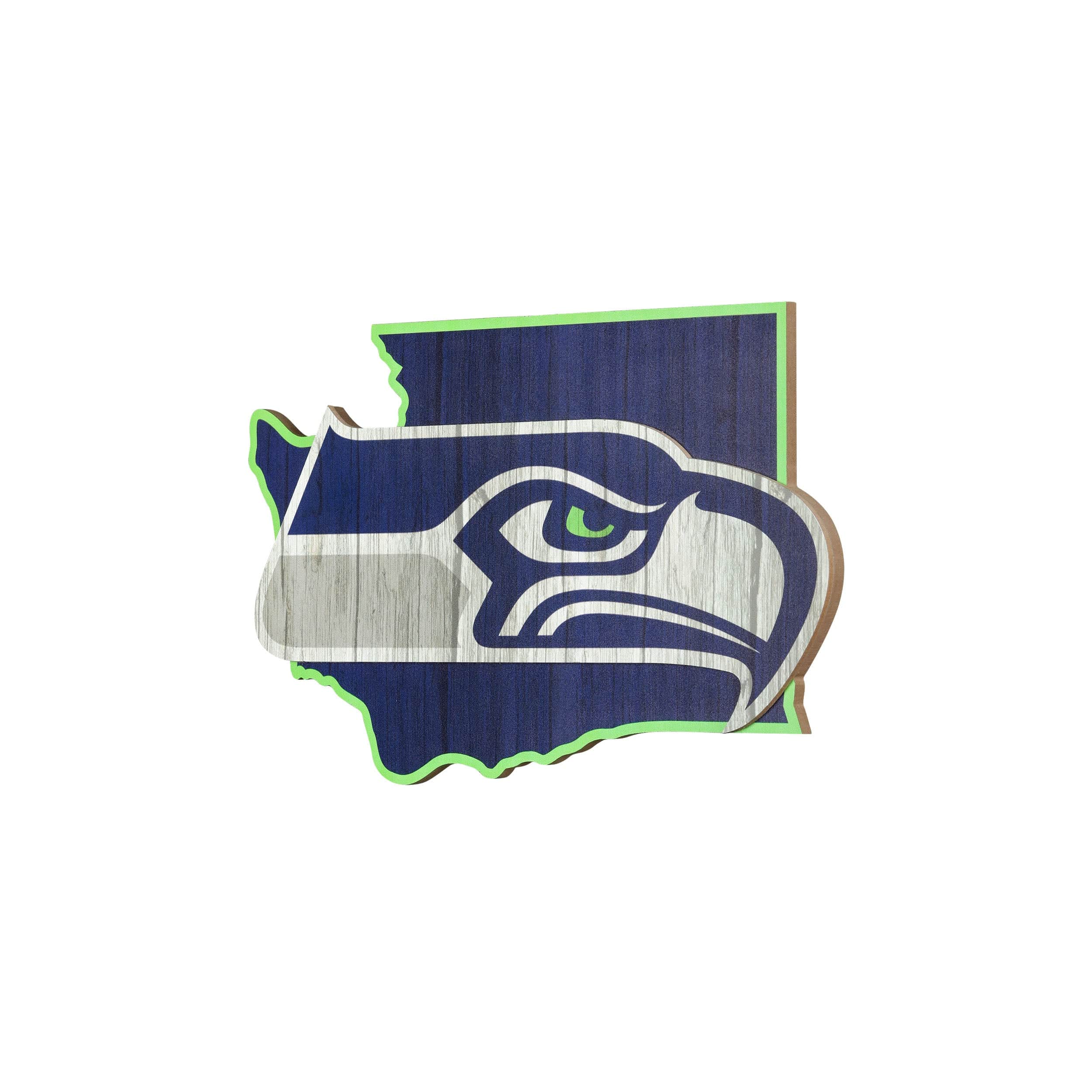 Seattle Seahawks NFL Wood State Sign - Image 2