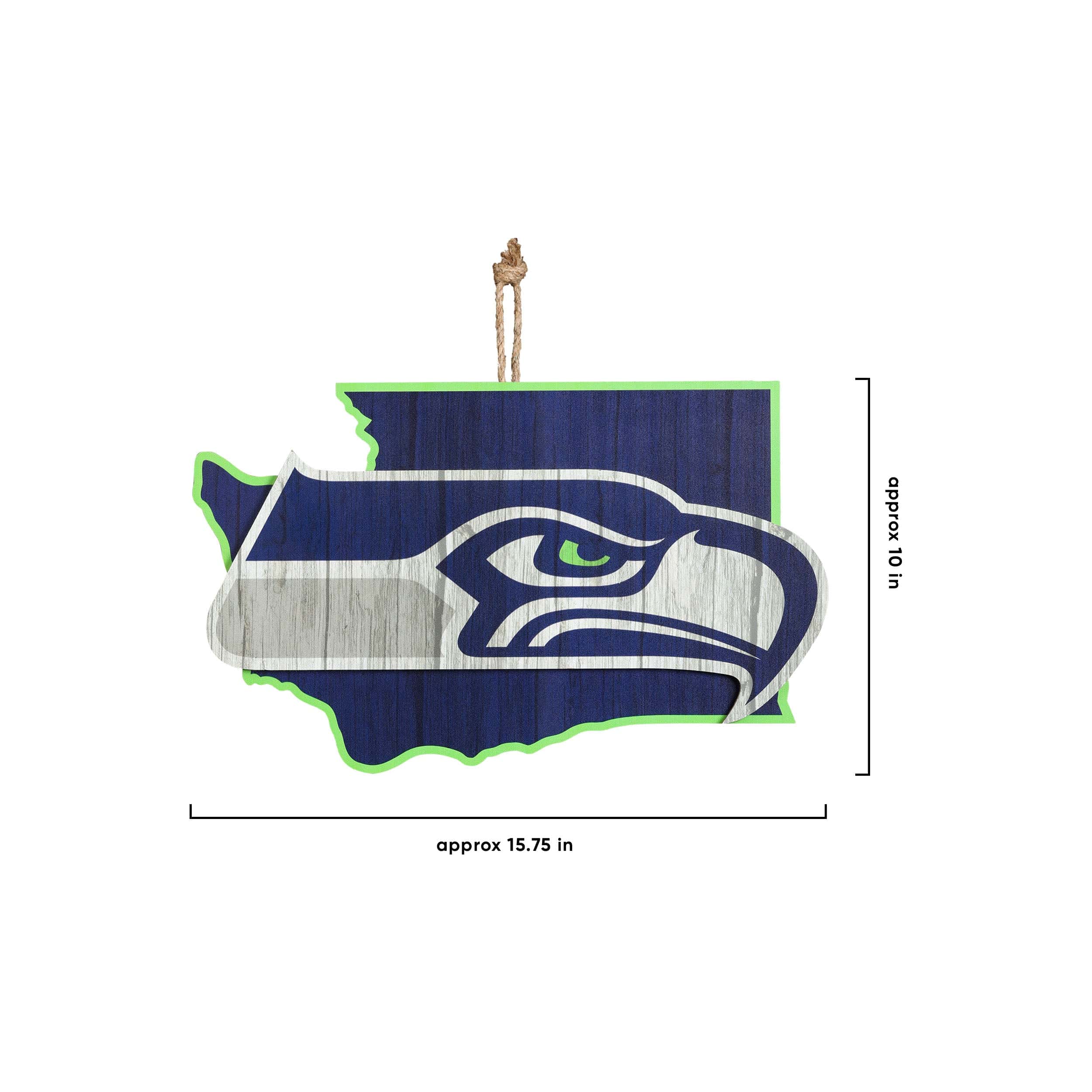 Seattle Seahawks NFL Wood State Sign - Image 5