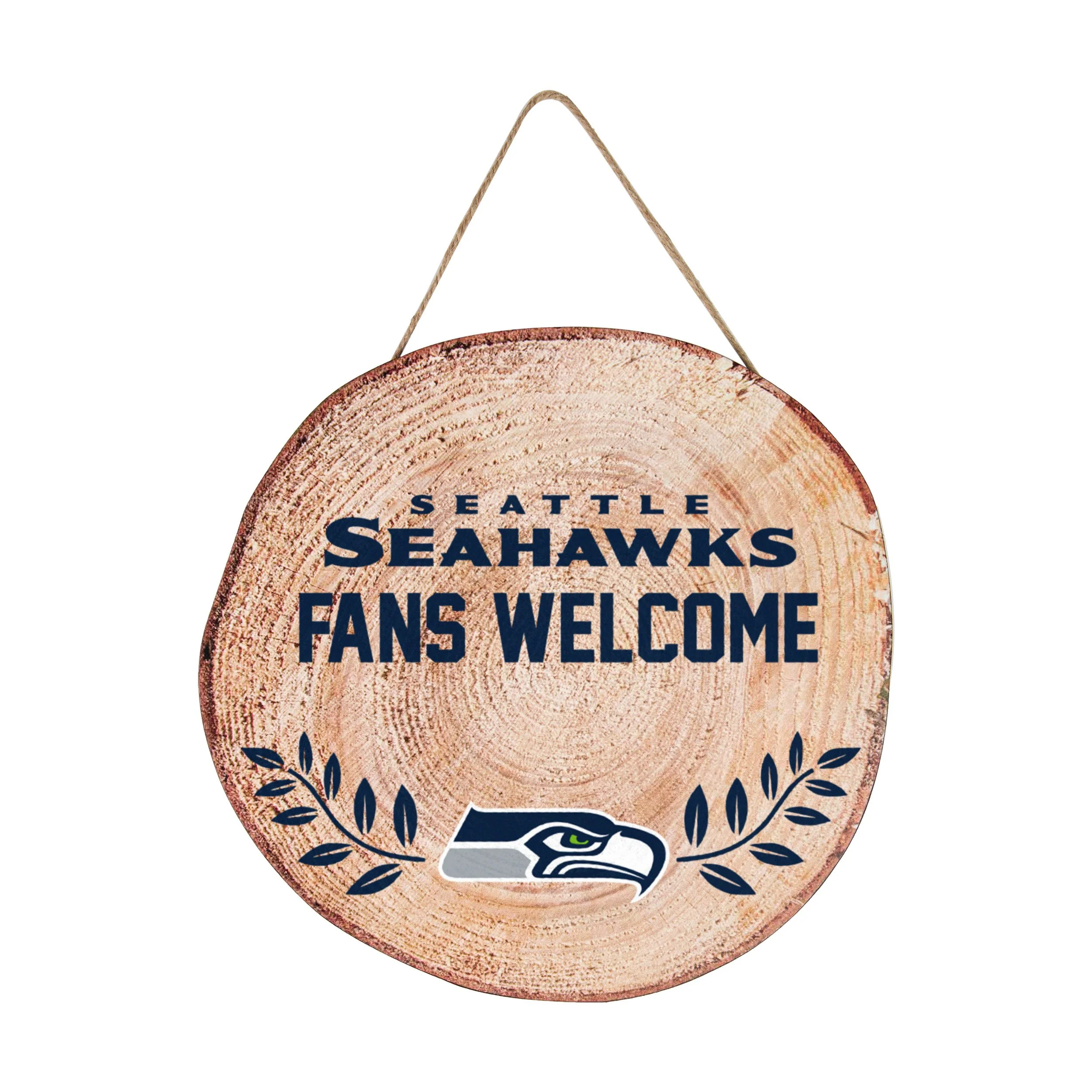 Seattle Seahawks NFL Wood Stump Sign