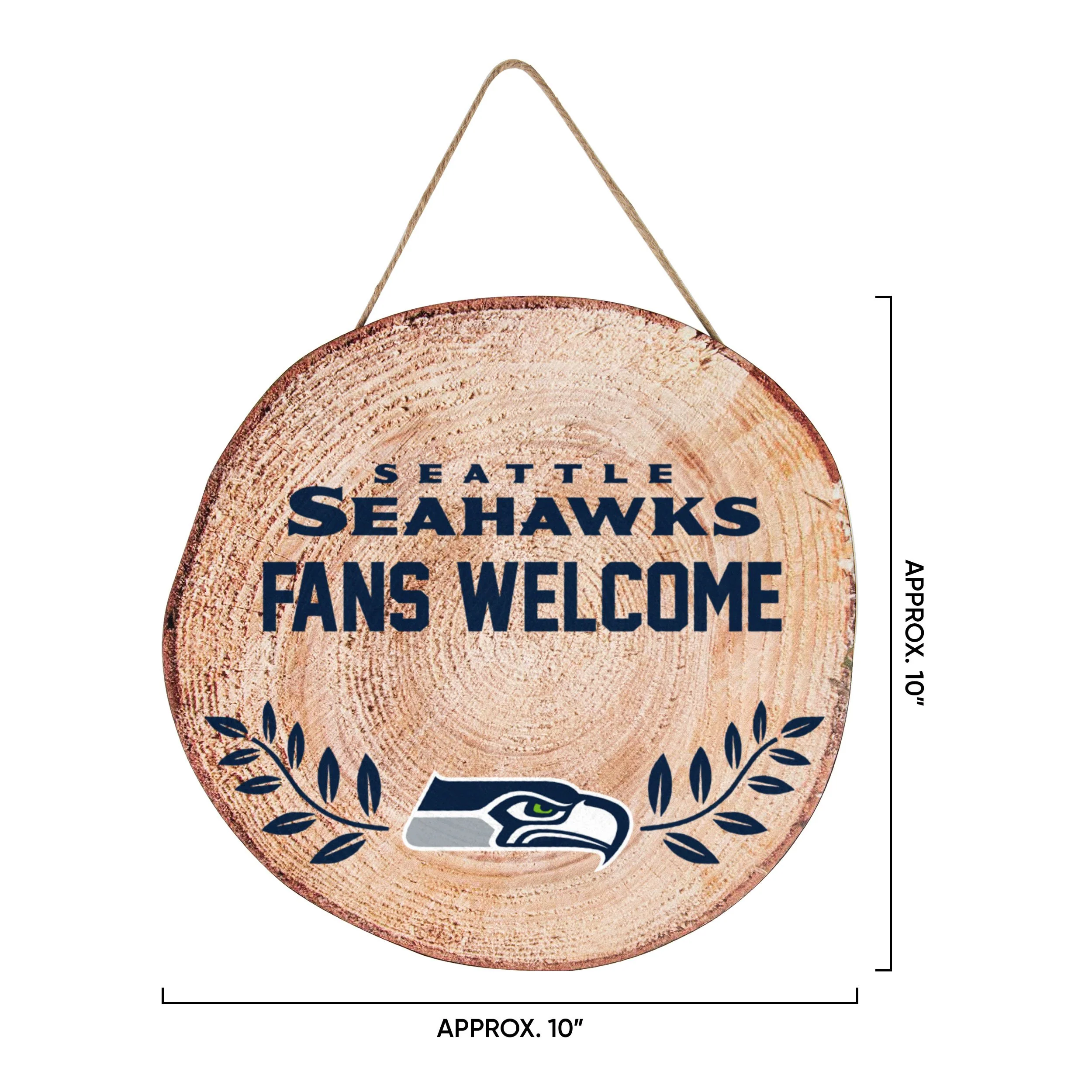 Seattle Seahawks NFL Wood Stump Sign - Image 3