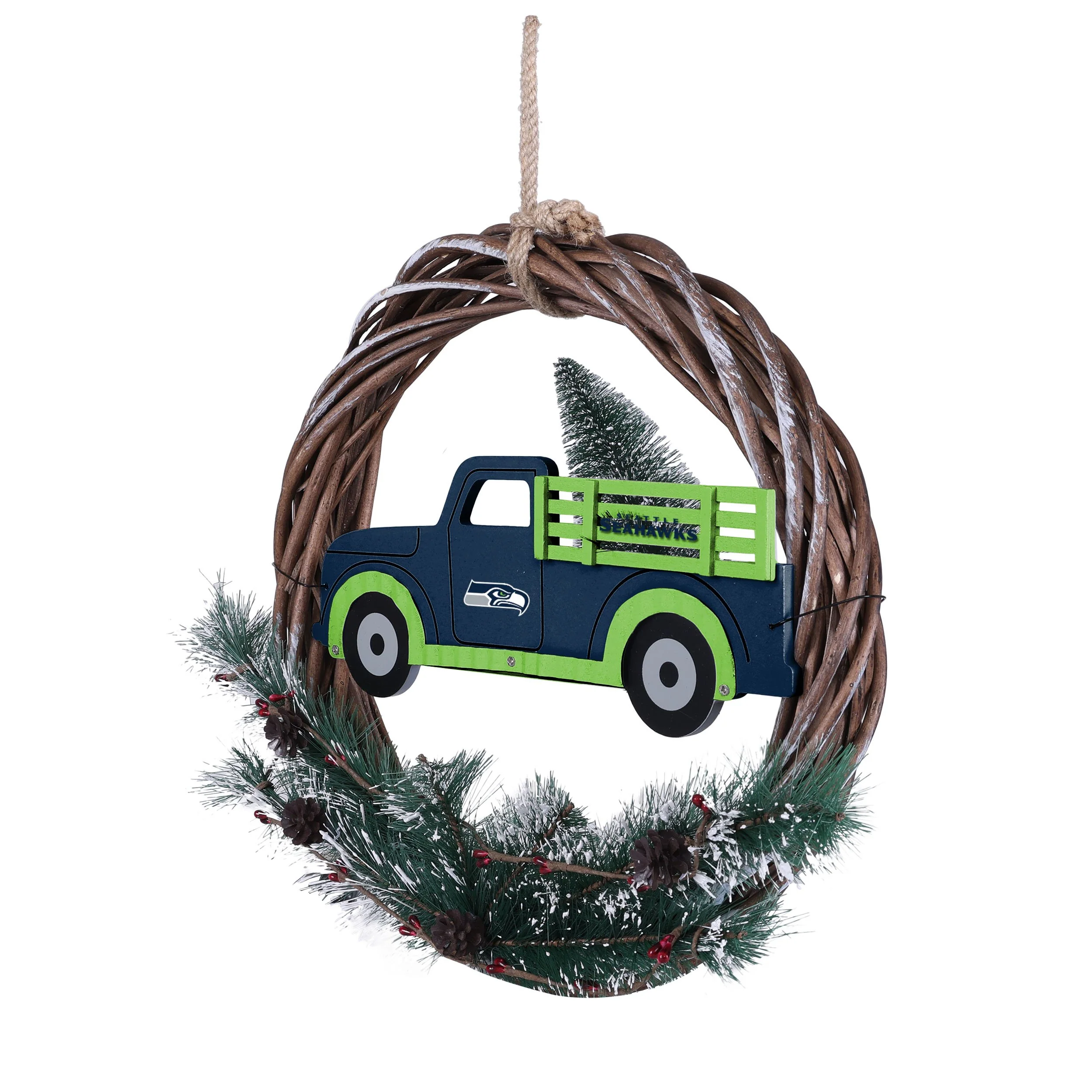 Seattle Seahawks NFL Wreath With Truck - Image 3