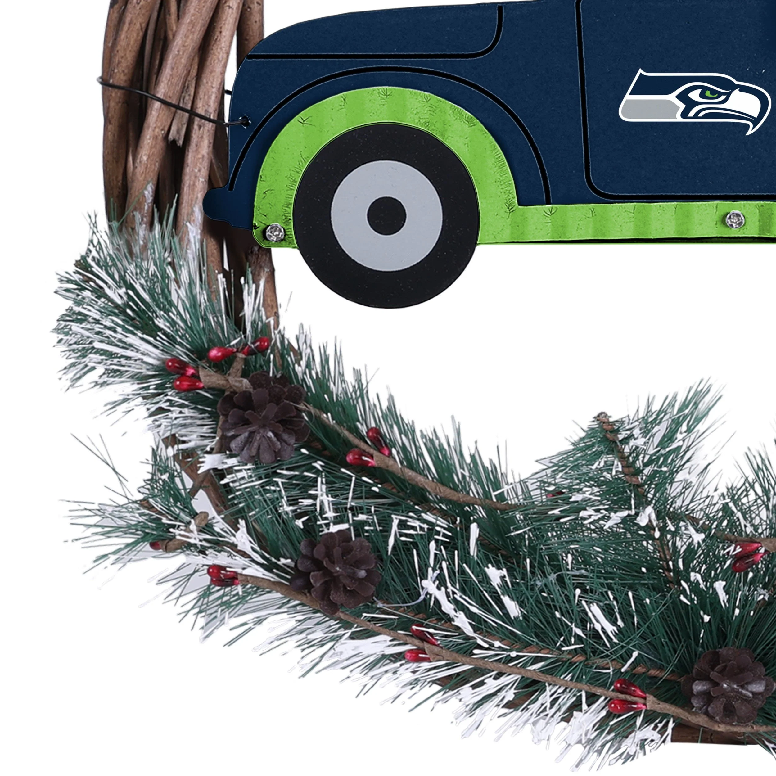 Seattle Seahawks NFL Wreath With Truck - Image 5