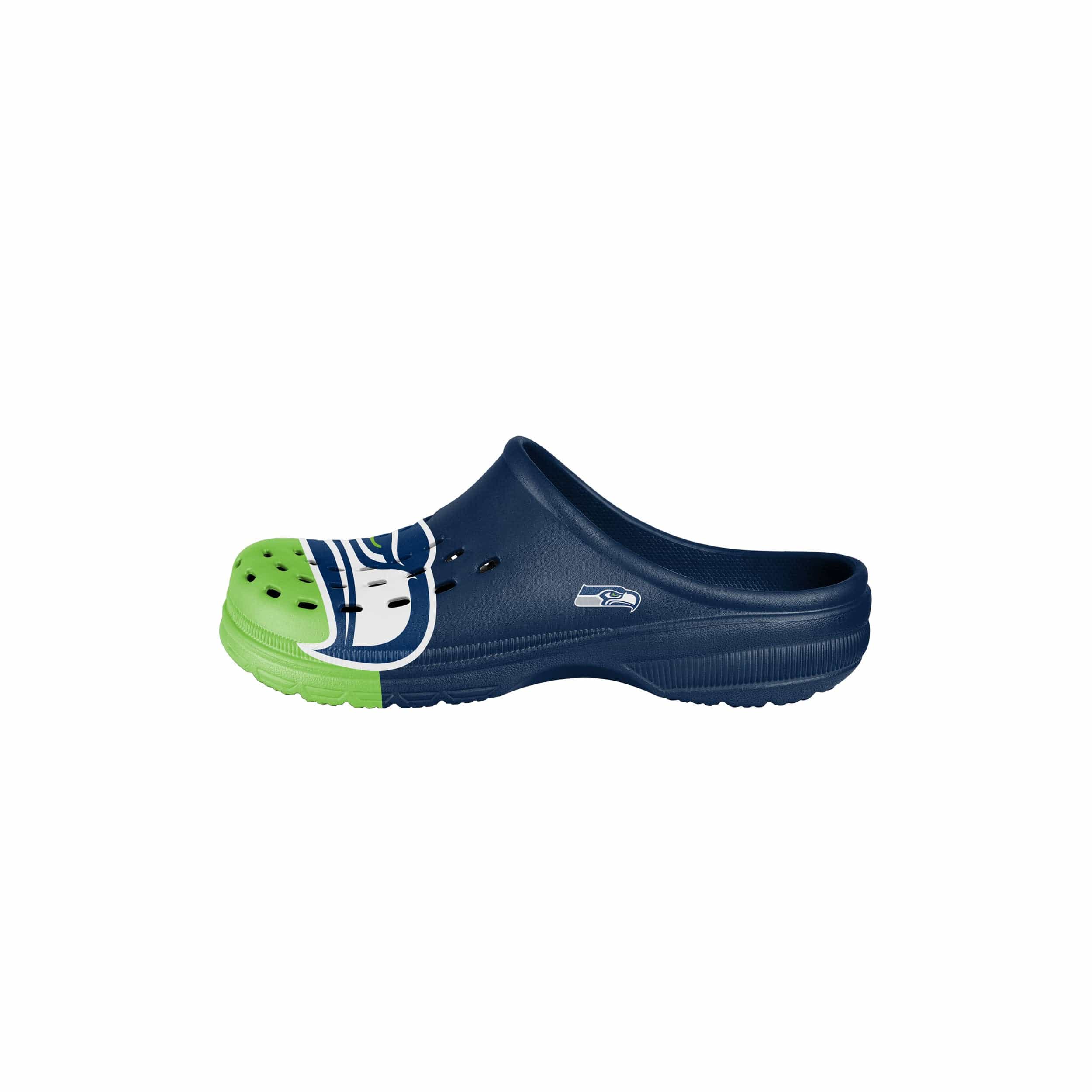 Seattle Seahawks NFL Youth Colorblock Big Logo Clog - Image 4