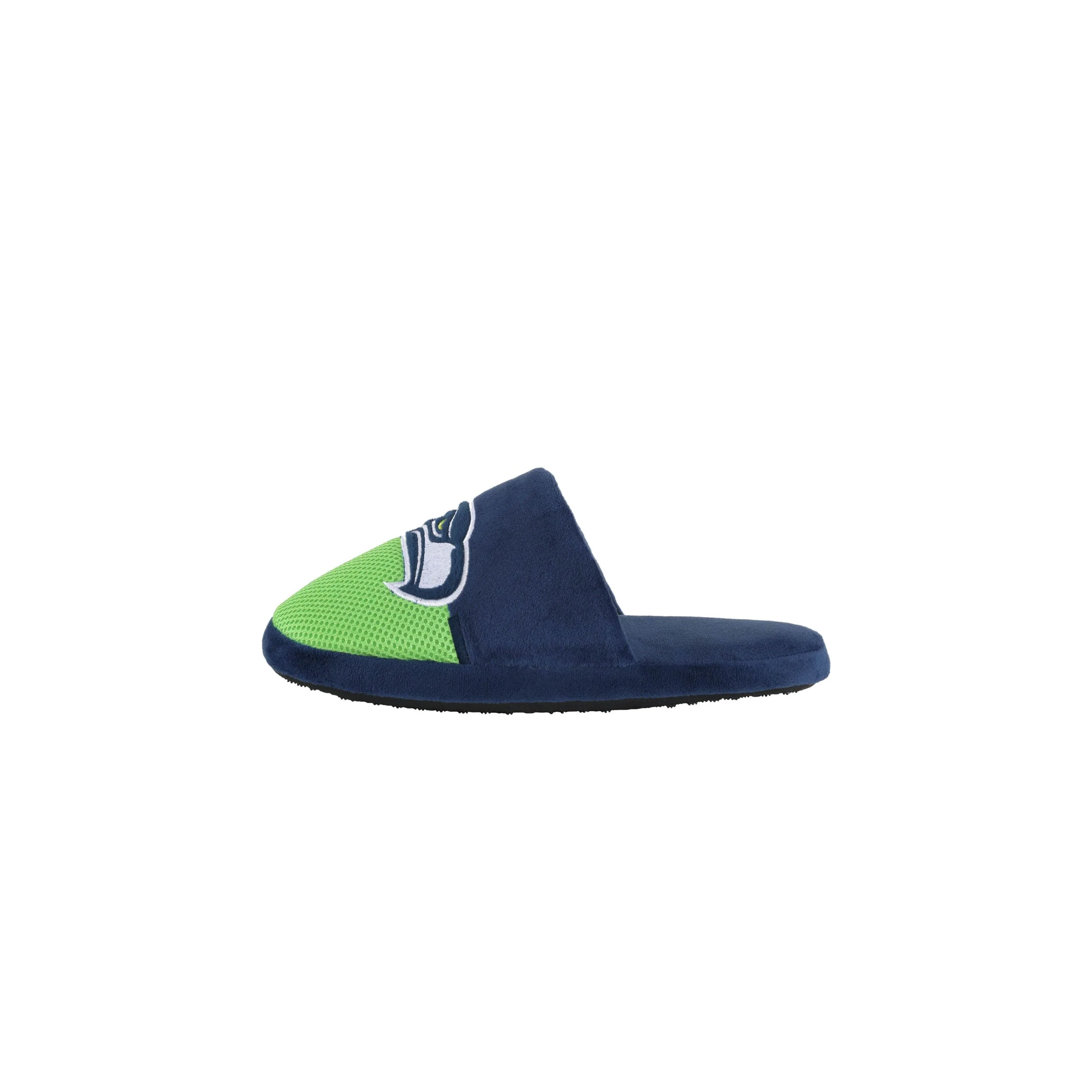 Seattle Seahawks NFL Youth Logo Staycation Slippers - Image 3