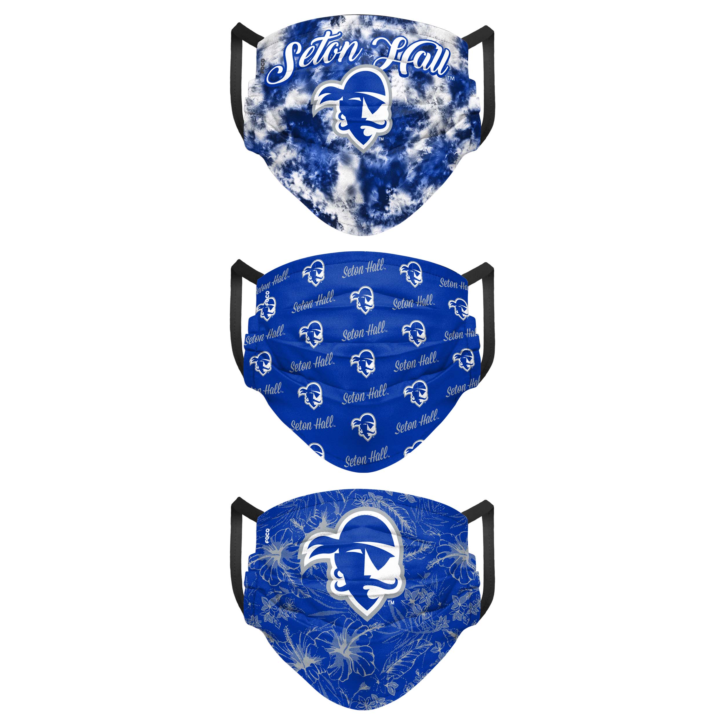 Seton Hall Pirates NCAA Womens Matchday 3 Pack Face Cover - Image 2