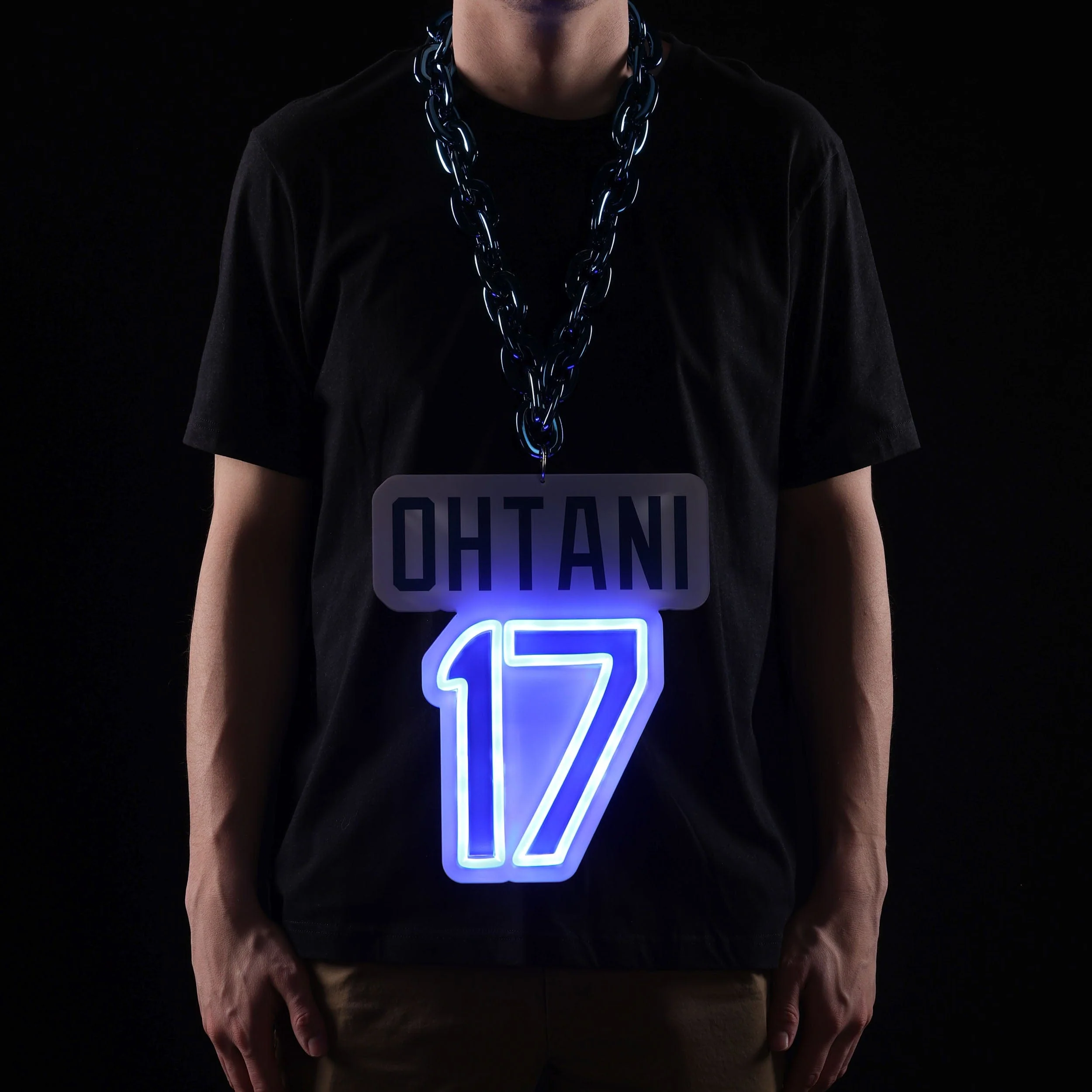Shohei Ohtani Los Angeles Dodgers MLB Neon Light Up Big Logo Player Chain - Image 3