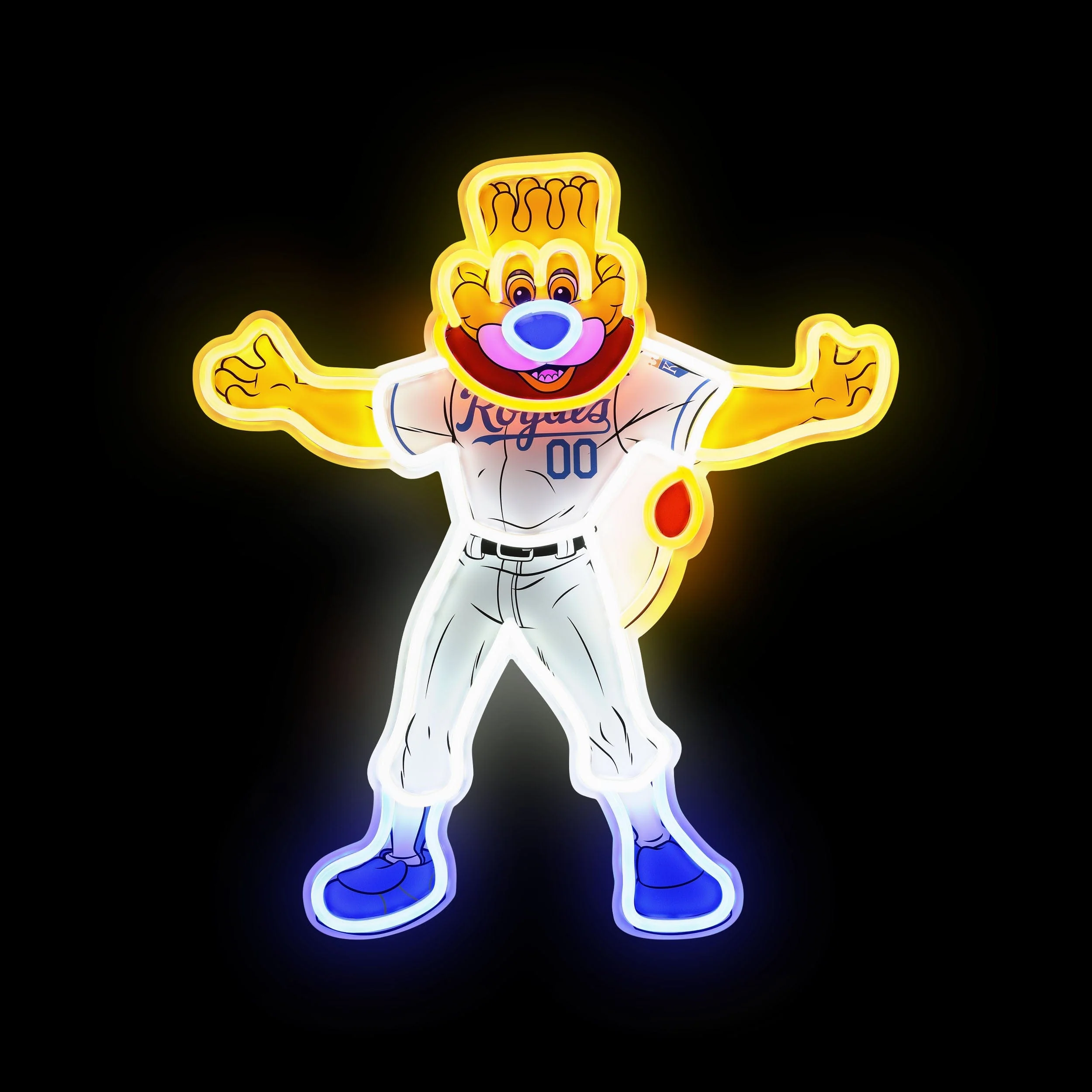 Sluggerrr Kansas City Royals MLB LED Neon Light Up Mascot Sign - Image 2