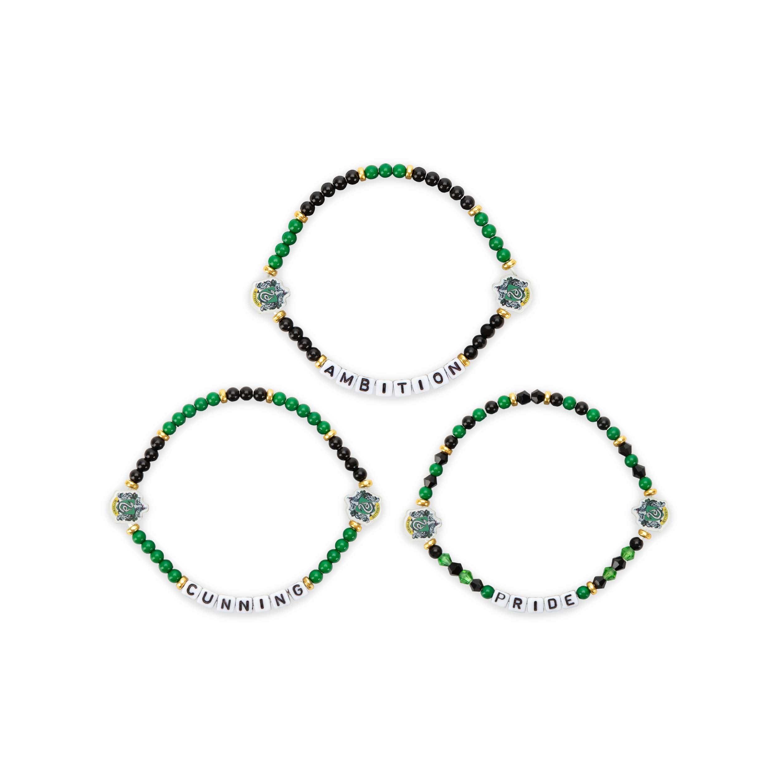 Slytherin Harry Potter 3 Pack Friendship Bracelet - Image 3
