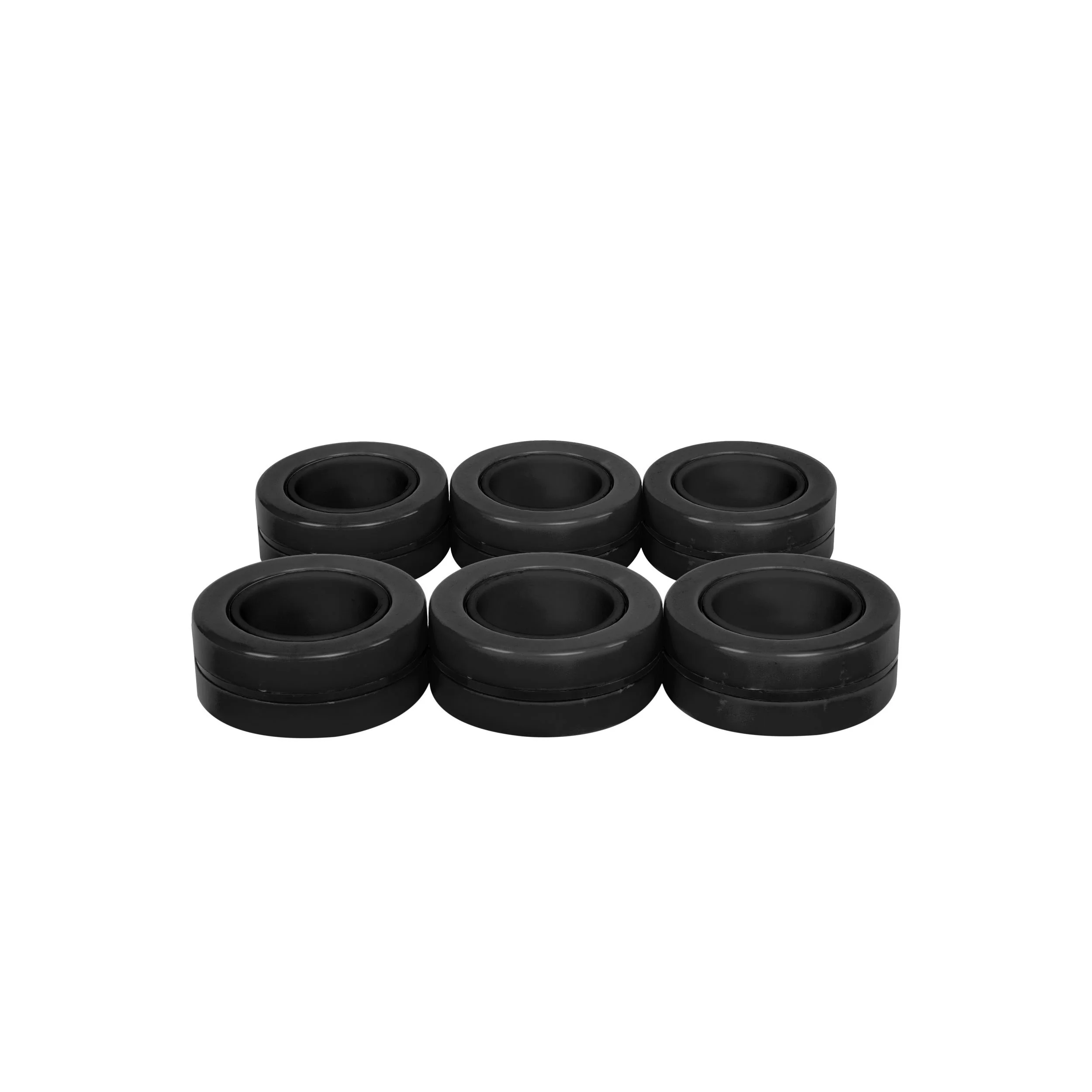 Solid Black 6 Pack Magnetic Finger Rings - Image 3