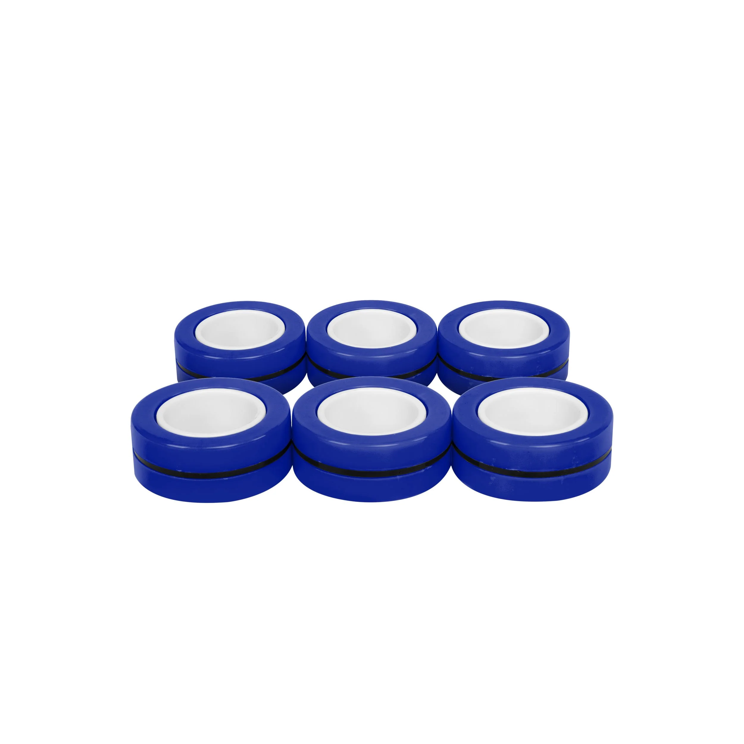 Solid Blue 6 Pack Magnetic Finger Rings - Image 3