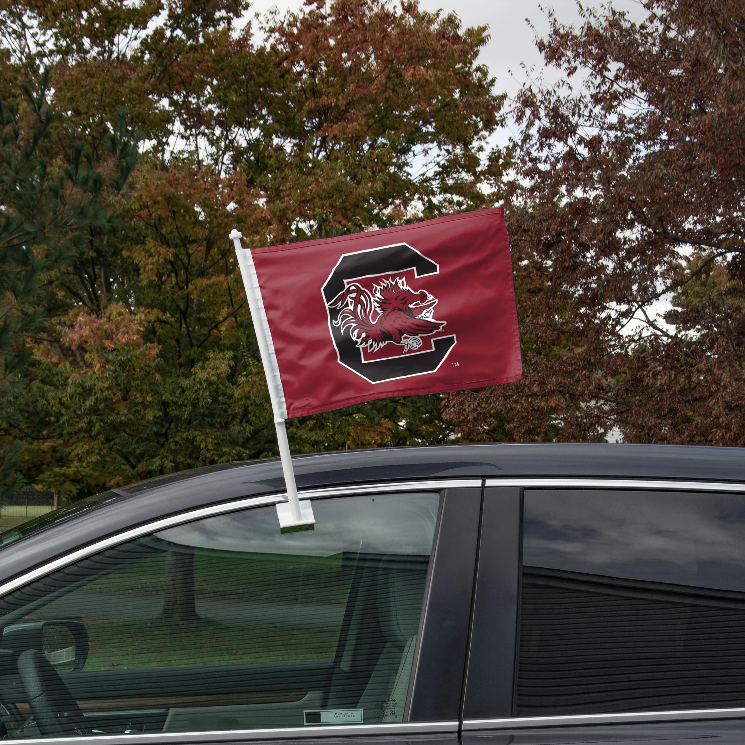 South Carolina Gamecocks NCAA 2 Pack Solid Car Flag - Image 2