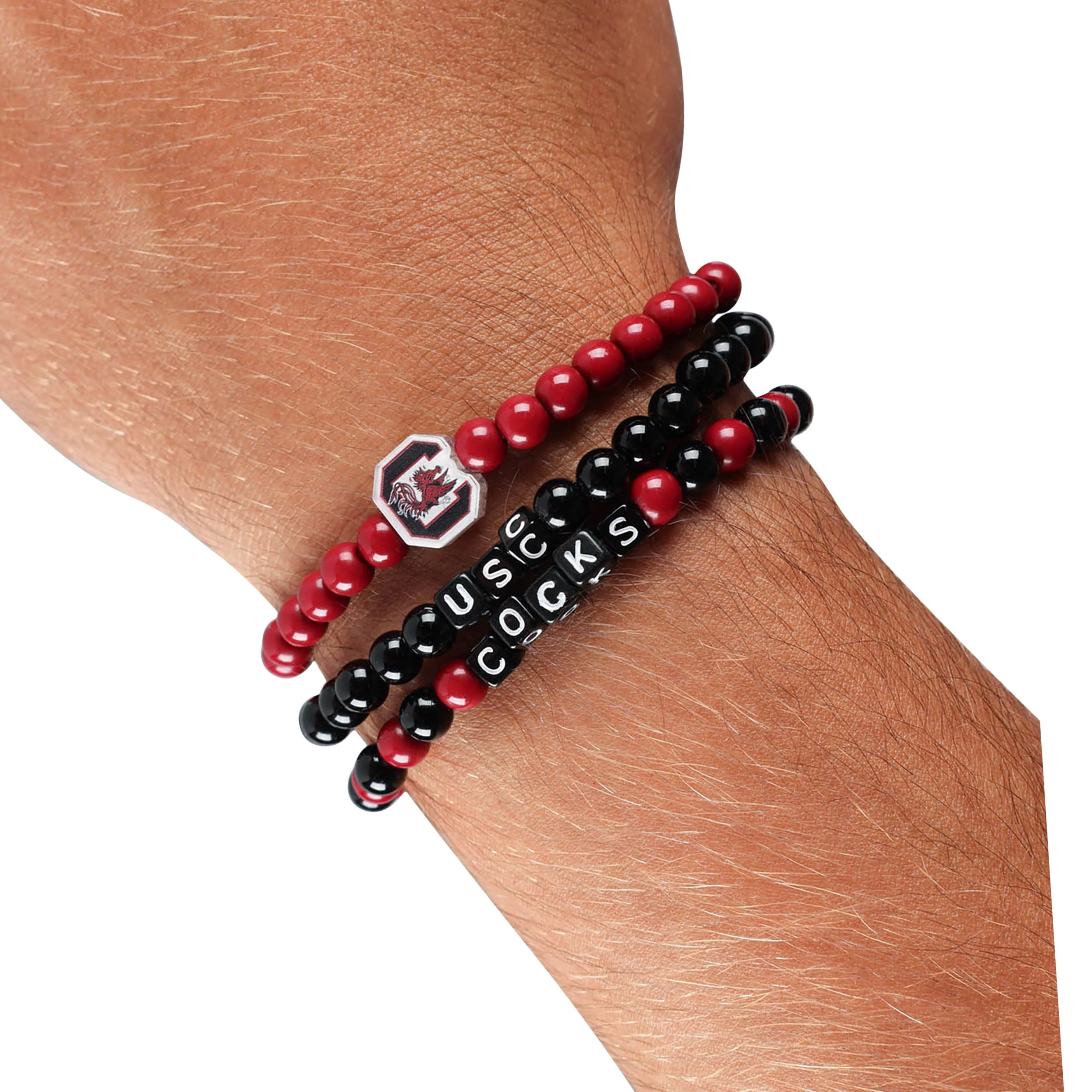 South Carolina Gamecocks NCAA 3 Pack Beaded Friendship Bracelet - Image 4